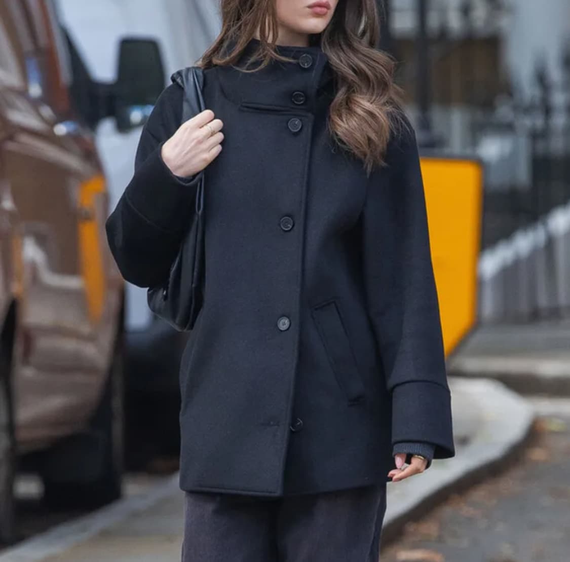 디망쉬 하프코트 블랙/차콜 판매해요 상품이미지1