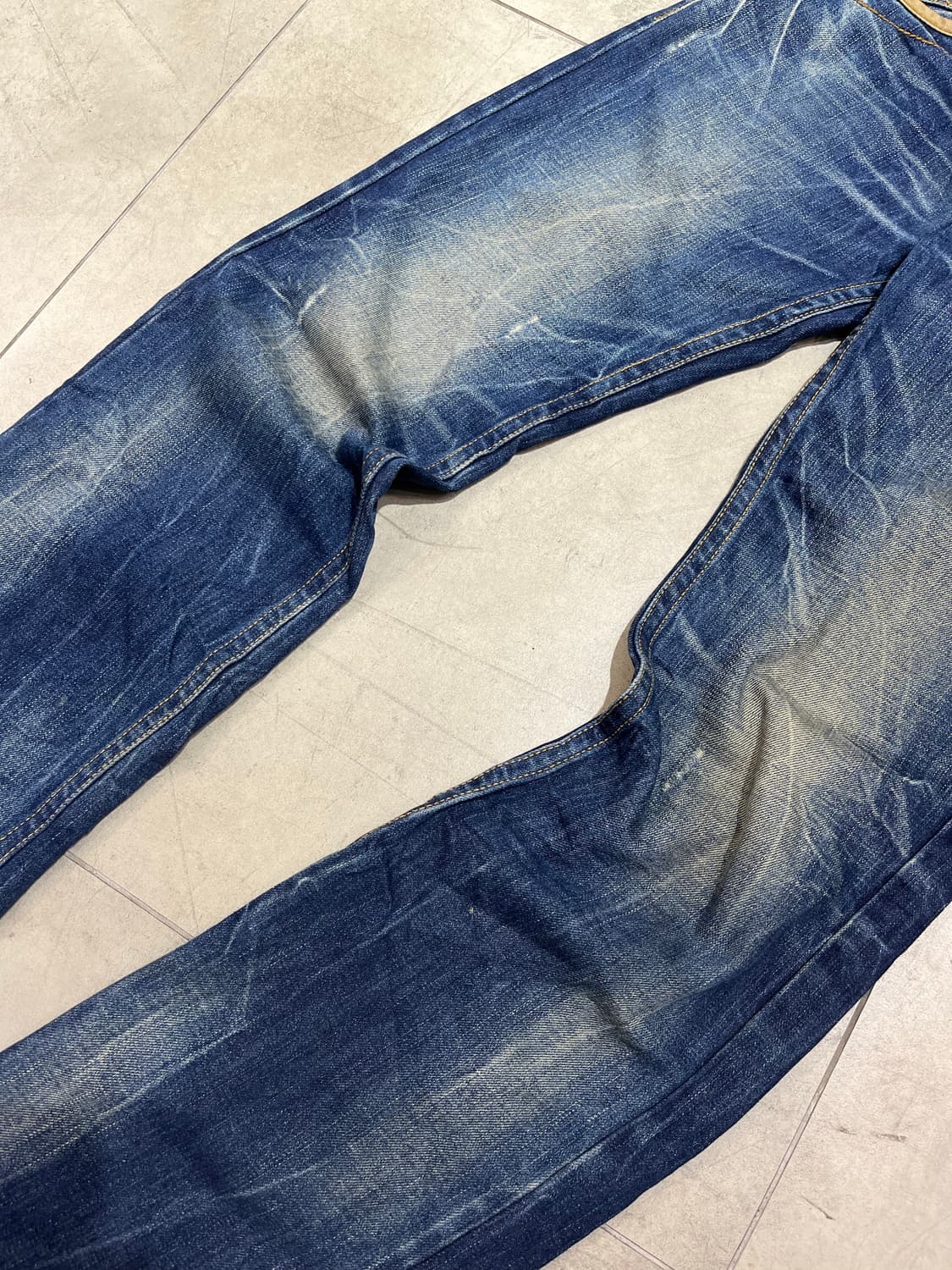 RED PEPPER 락펑크 천사 날개 자수 패치 와이드 데님 상품이미지8