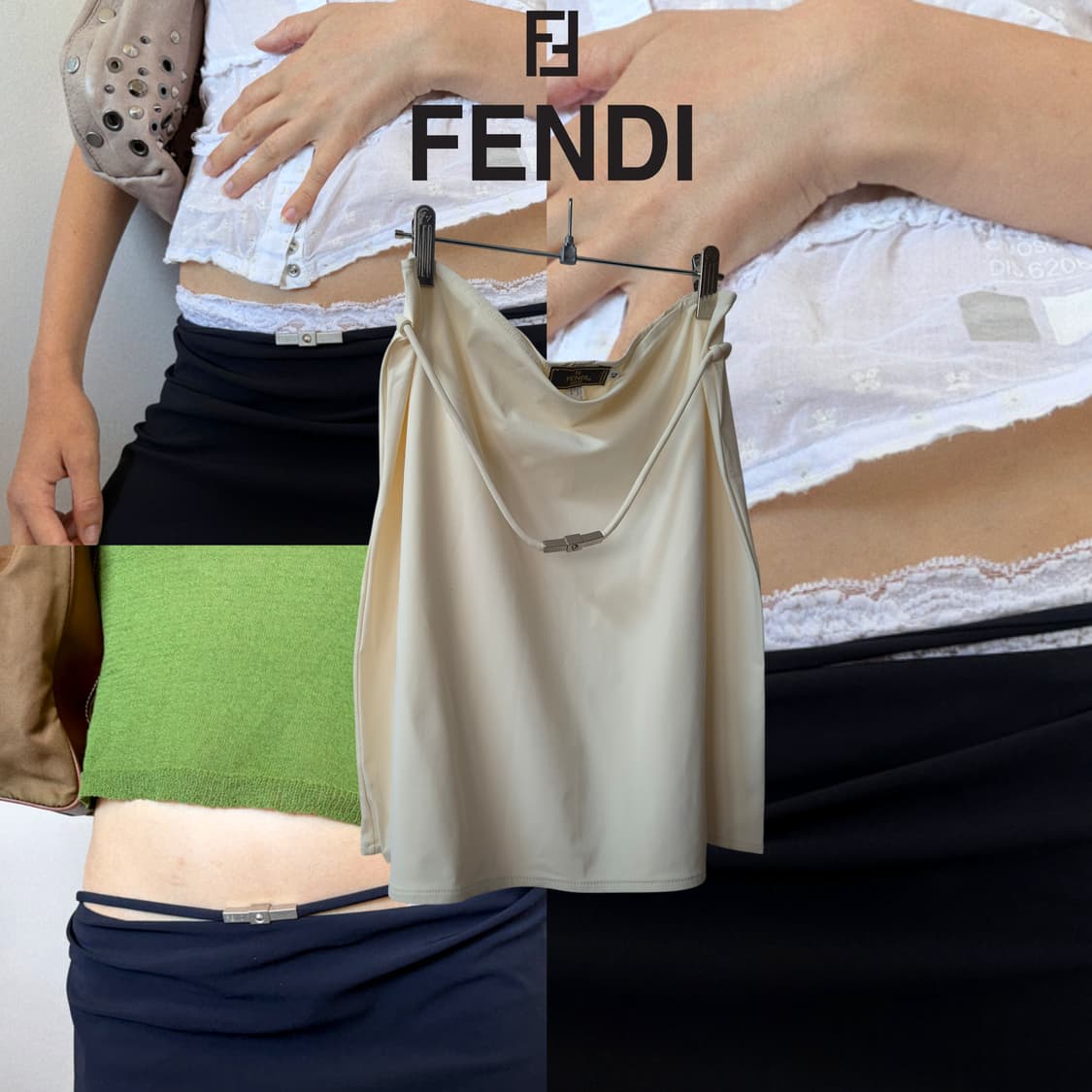 Fendi 90s Strap logo Skirt 상품이미지2