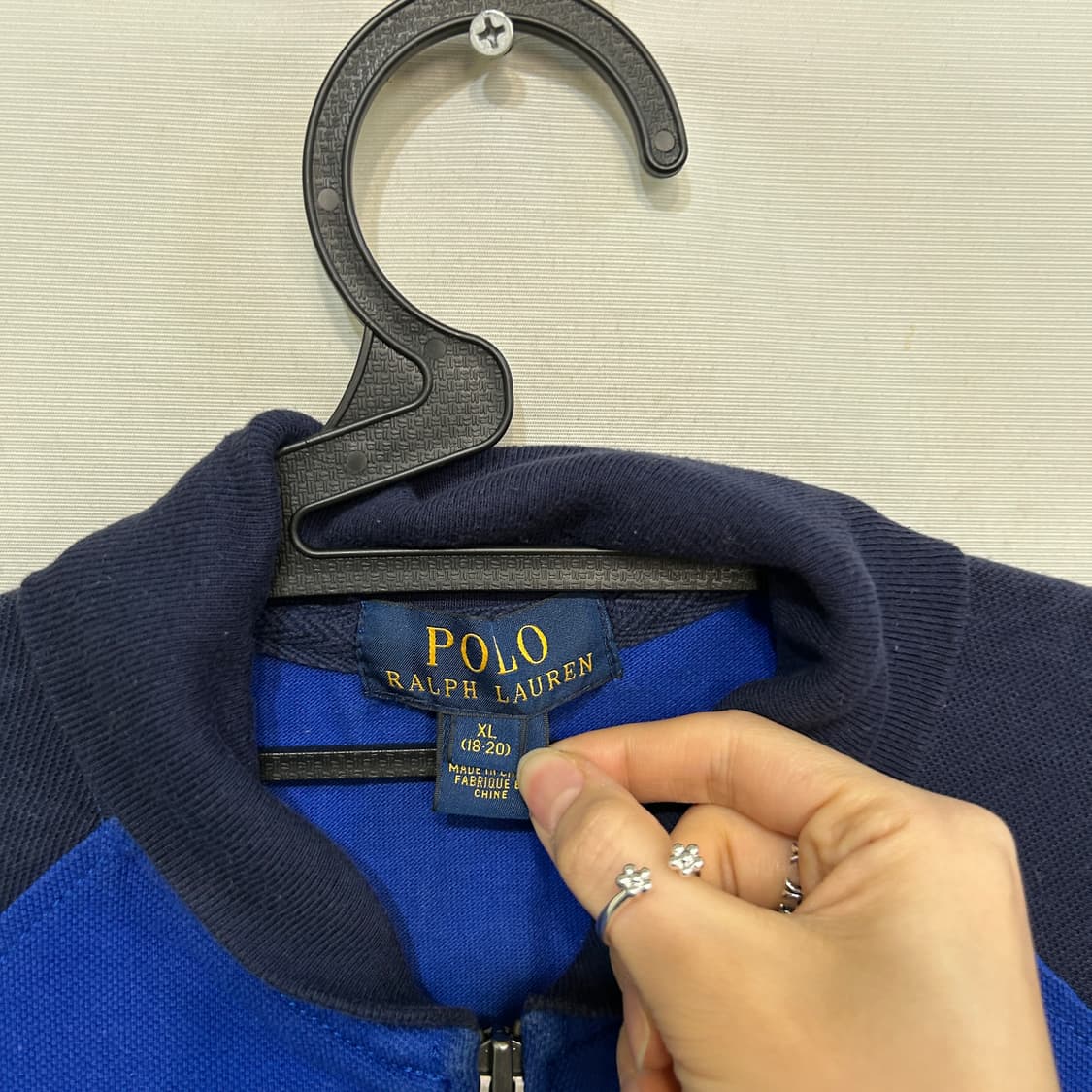 폴로랄프로렌 블루 배색 집업 남녀공용 상품이미지3