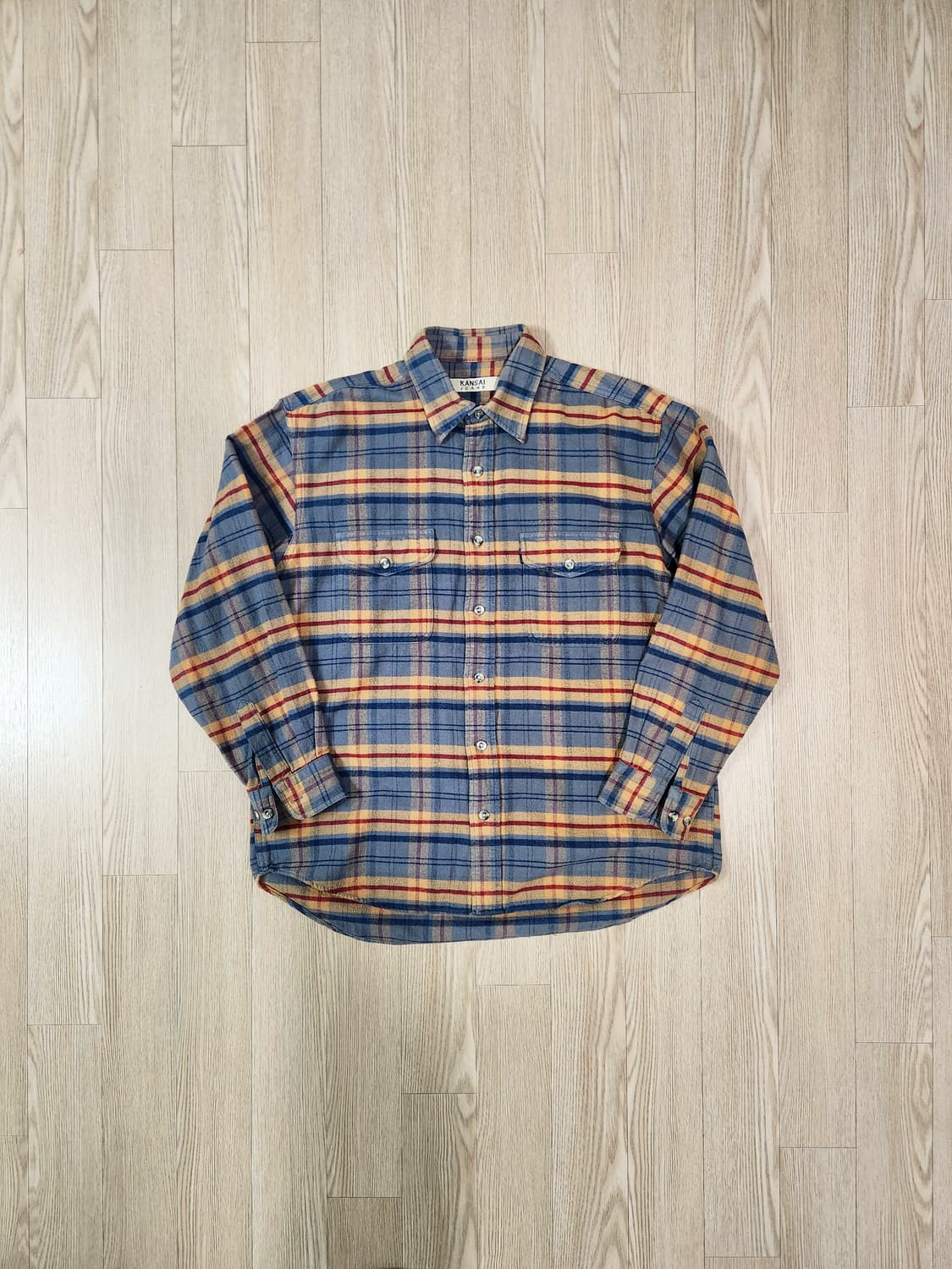 kansai yamamoto 러기드 더블 포켓 플란넬 셔츠 상품이미지1