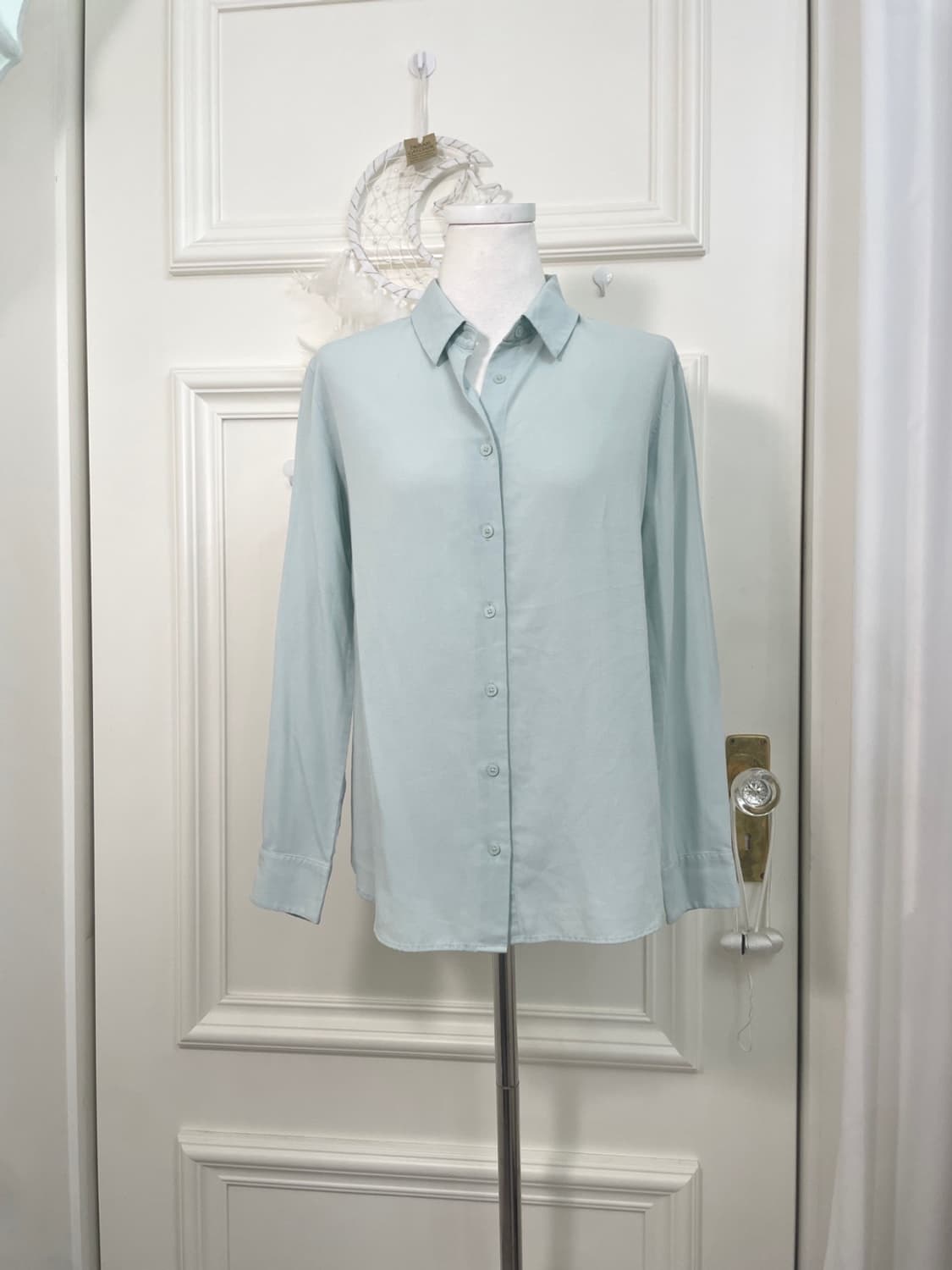 mint back pleats basic shirt 상품이미지1
