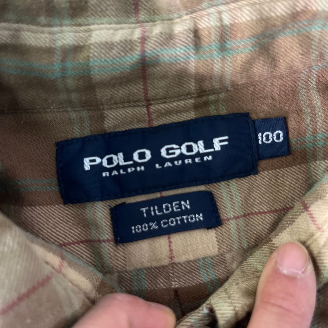 100 폴로랄프로렌 골프 빈티지 체크 셔츠 상품이미지4