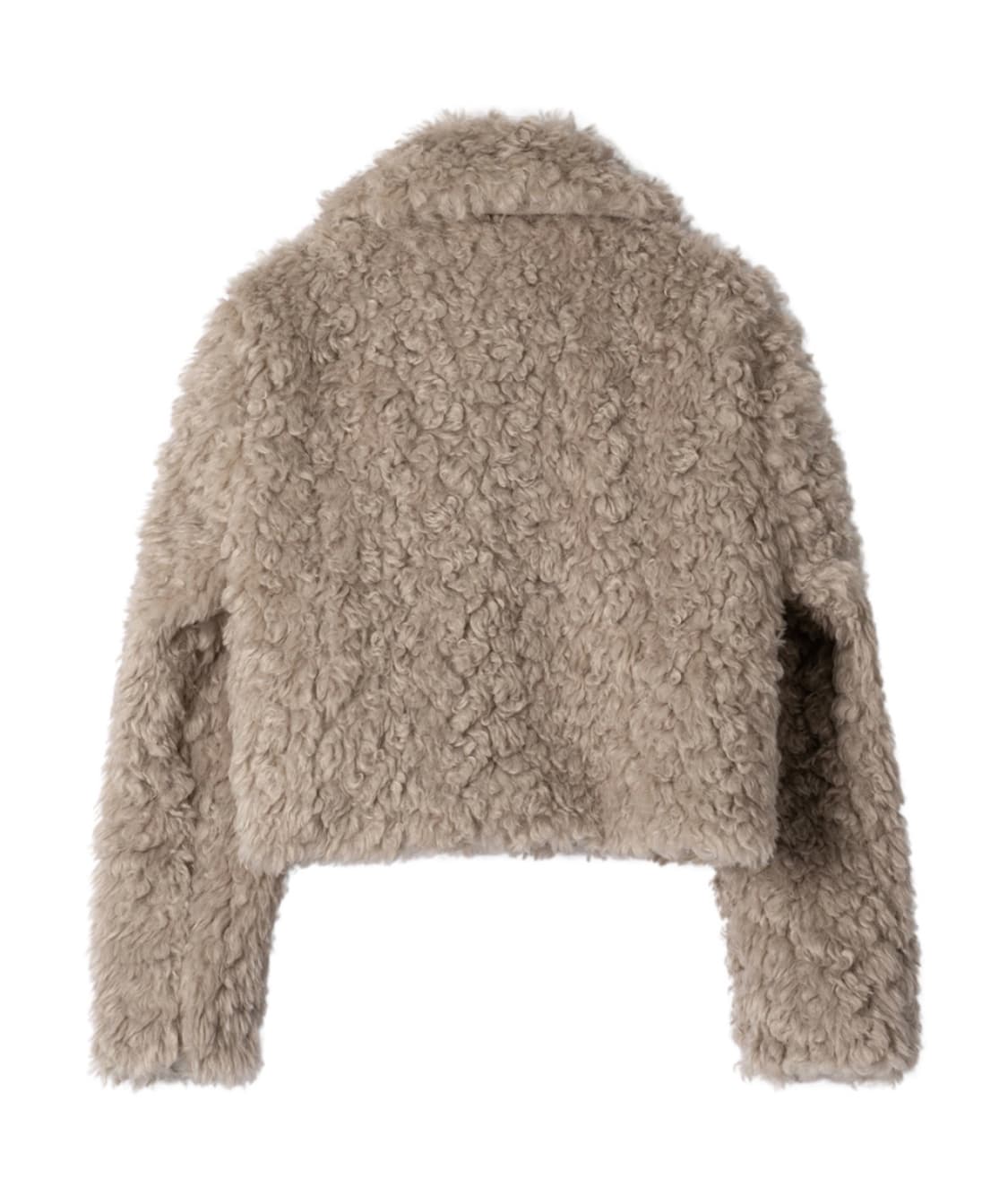 더오유 베이스 핏 퍼 자켓 다크 베이지 상품이미지4