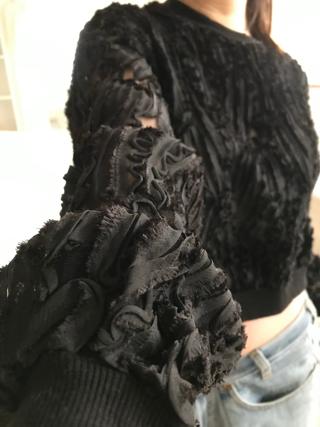 vintage black lace top 상품이미지6