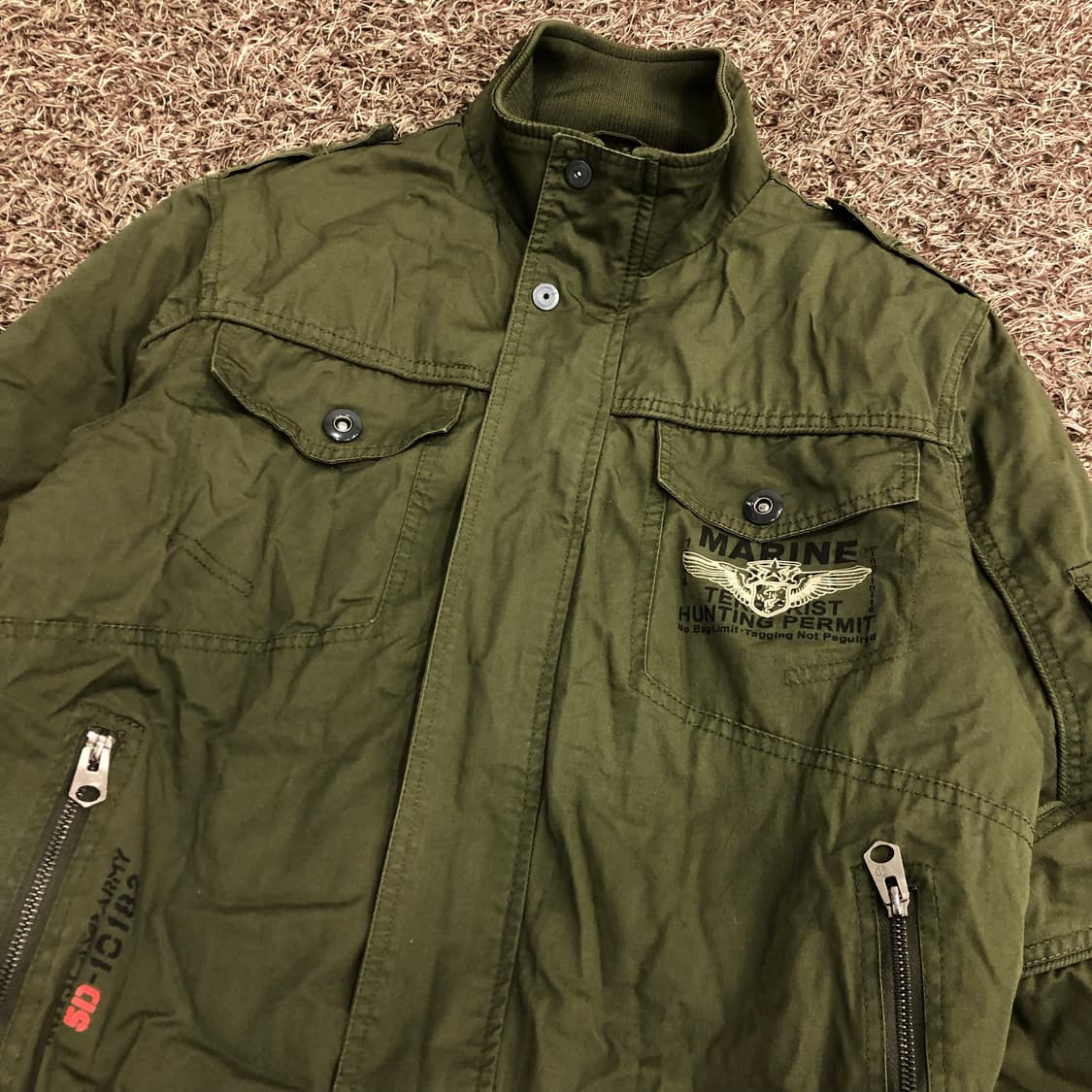 캠프5 빈티지 밀리터리 MARINE 항공 점퍼 상품이미지2