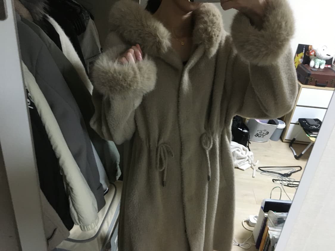 개인 옷장🎀퍼후드 코트 상품이미지2