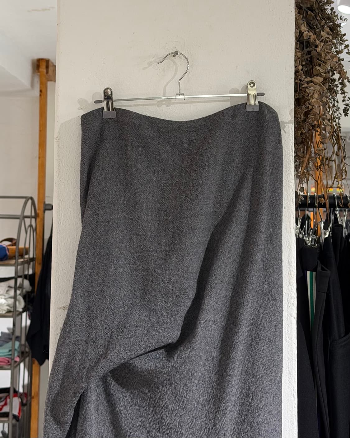 모르간 르 페이 그레이 드레이프 롱 스커트 상품이미지2