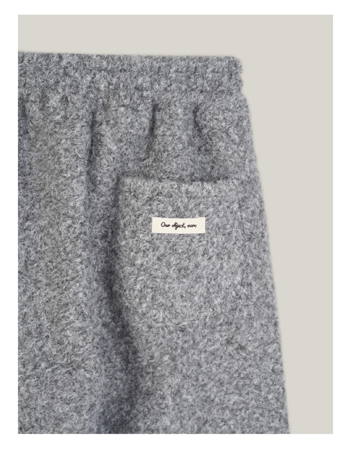 아우로 Ouro 부클 조거팬츠 그레이 상품이미지3