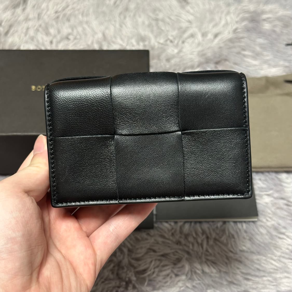 [풀구성] 보테가베네타 카세트 비즈니스 카드지갑 블랙 상품이미지2