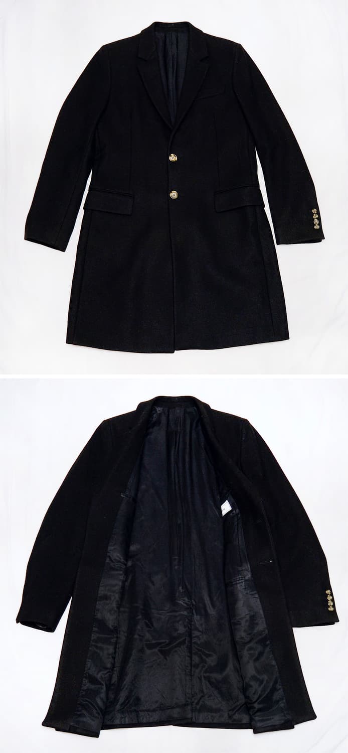 아미 (ami) 블랙 퓨어울 클래식 싱글 코트 (48 / 95-100) 상품이미지2