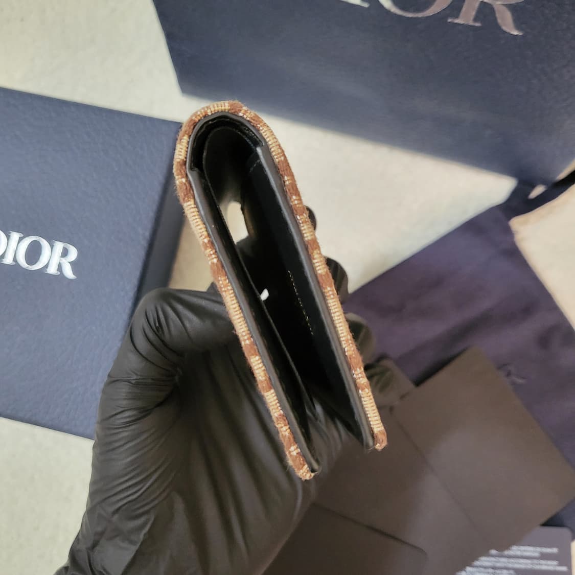 [유일매물/새상품급] 디올 오블리크 오거나이저 카드지갑 브라운 상품이미지10