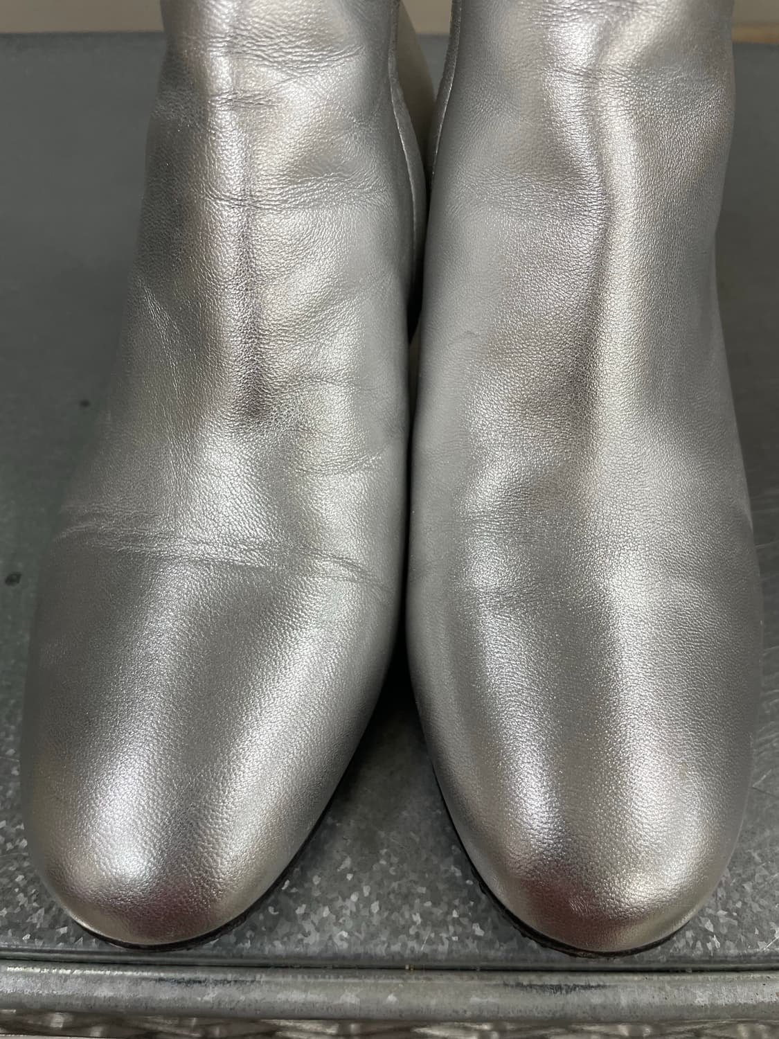 페레가모 미러 힐 가죽 앵클 부츠 5.5 상품이미지7