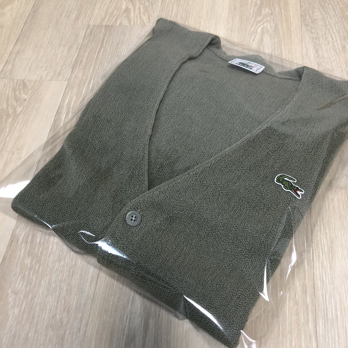 (100) 90's 라코스테 LACOSTE 양두조직 가디건 올리브 카키 상품이미지10