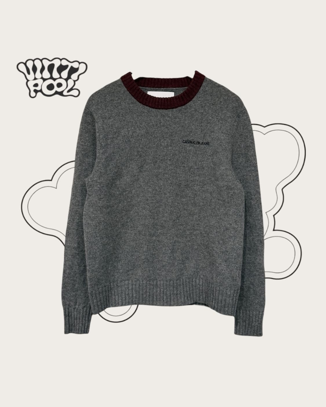 캘빈클라인진 울니트 100% L 그레이 상품이미지1