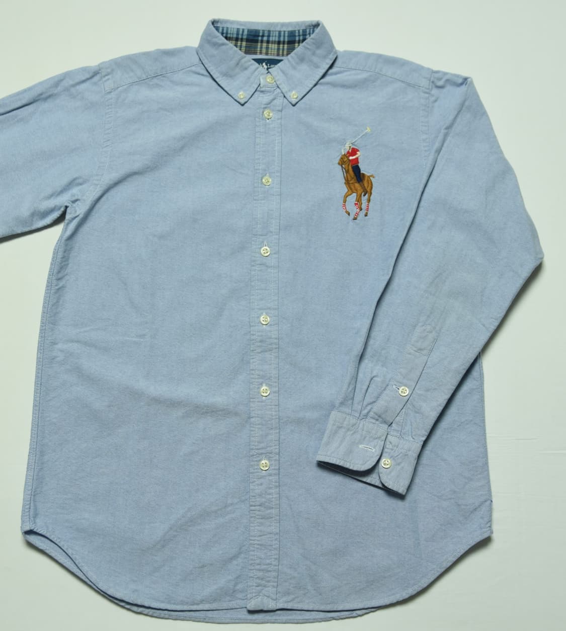 빈티지 폴로 랄프로렌 옥스포드 셔츠 L (14-16) 포니 자수 상품이미지1