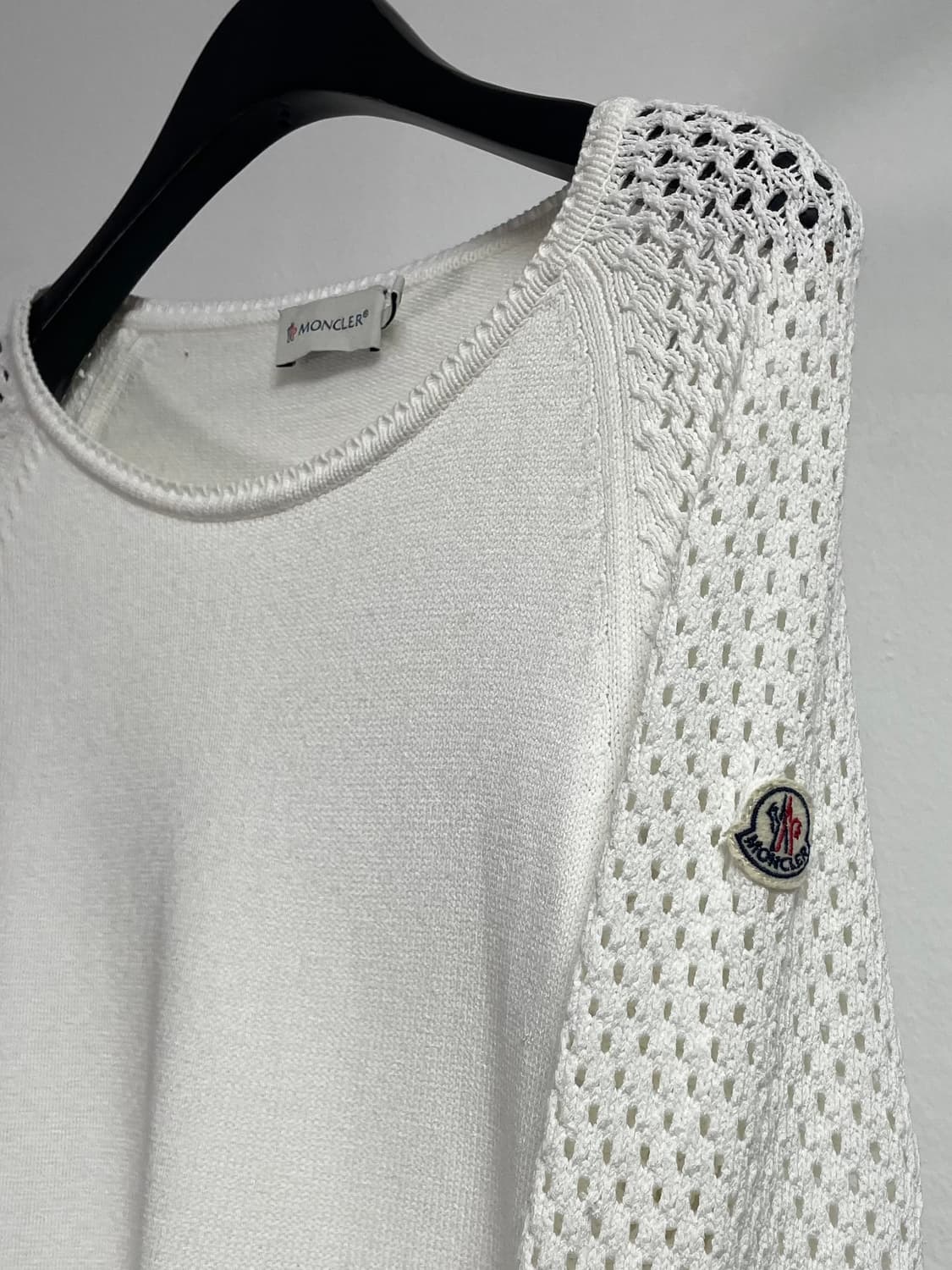 몽클레어 우먼스 화이트 라운드 니트 (on.412)   상품이미지2