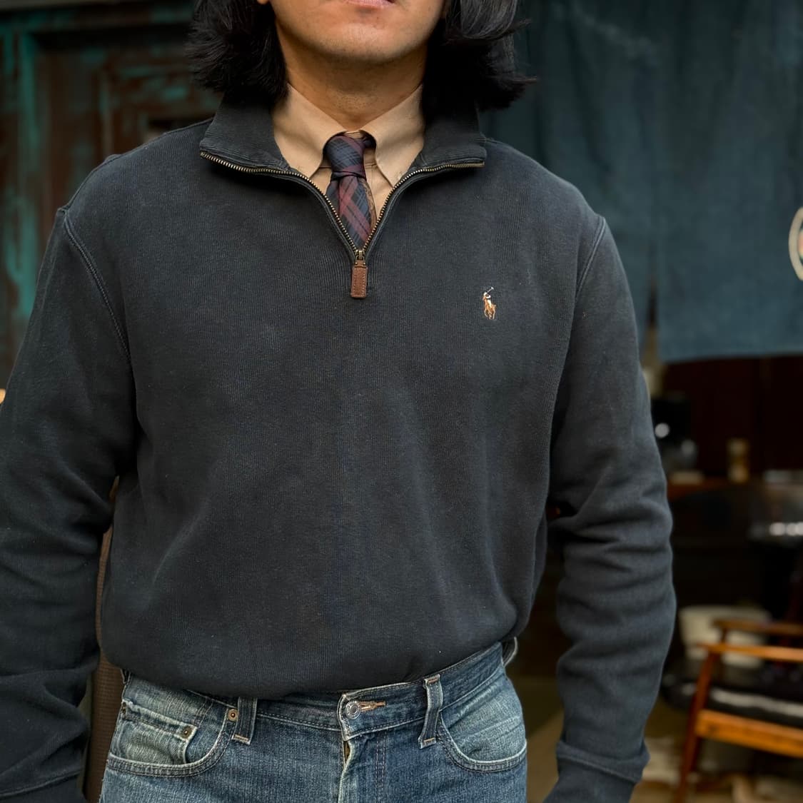 폴로 랄프로렌 쿼터집업 풀오버 L 상품이미지7