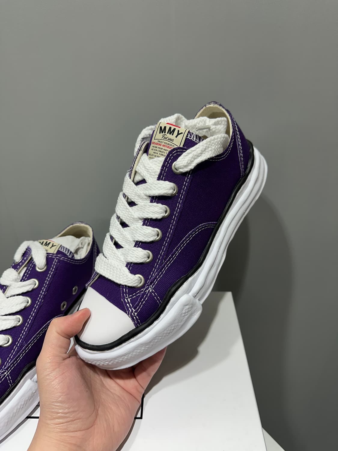 (정품/새상품) 미하라 야스히로 퍼플 피터슨 OG솔 캔버스 스니커즈 상품이미지1