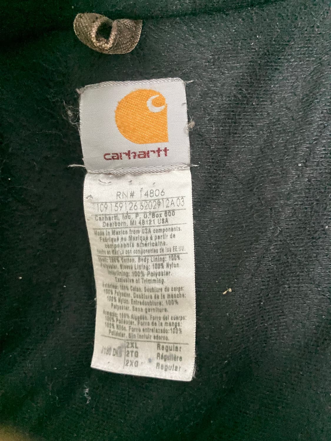 칼하트 j130 dkb 2xl 상품이미지3