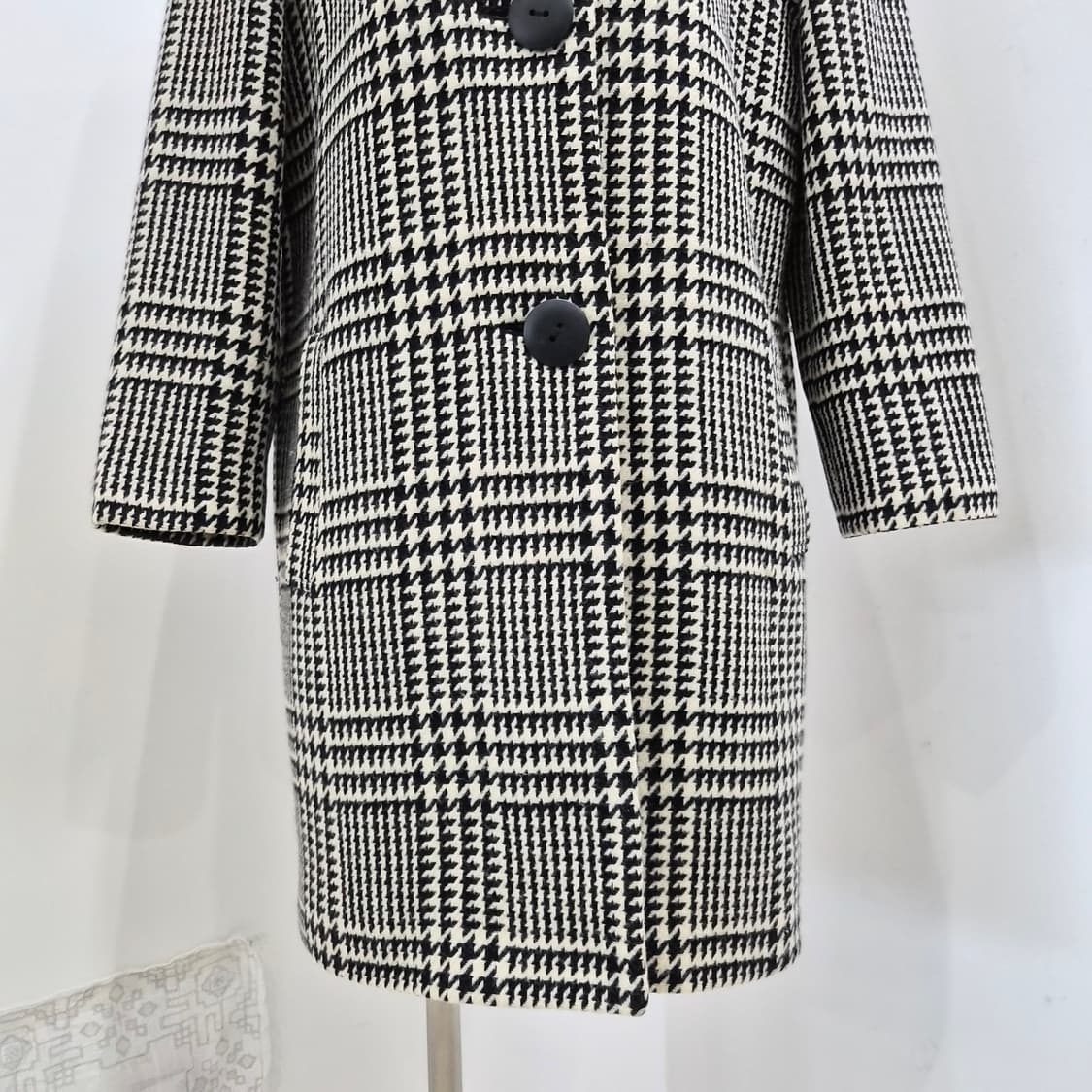 울 하운드투스 체크 클래식 코트 상품이미지7