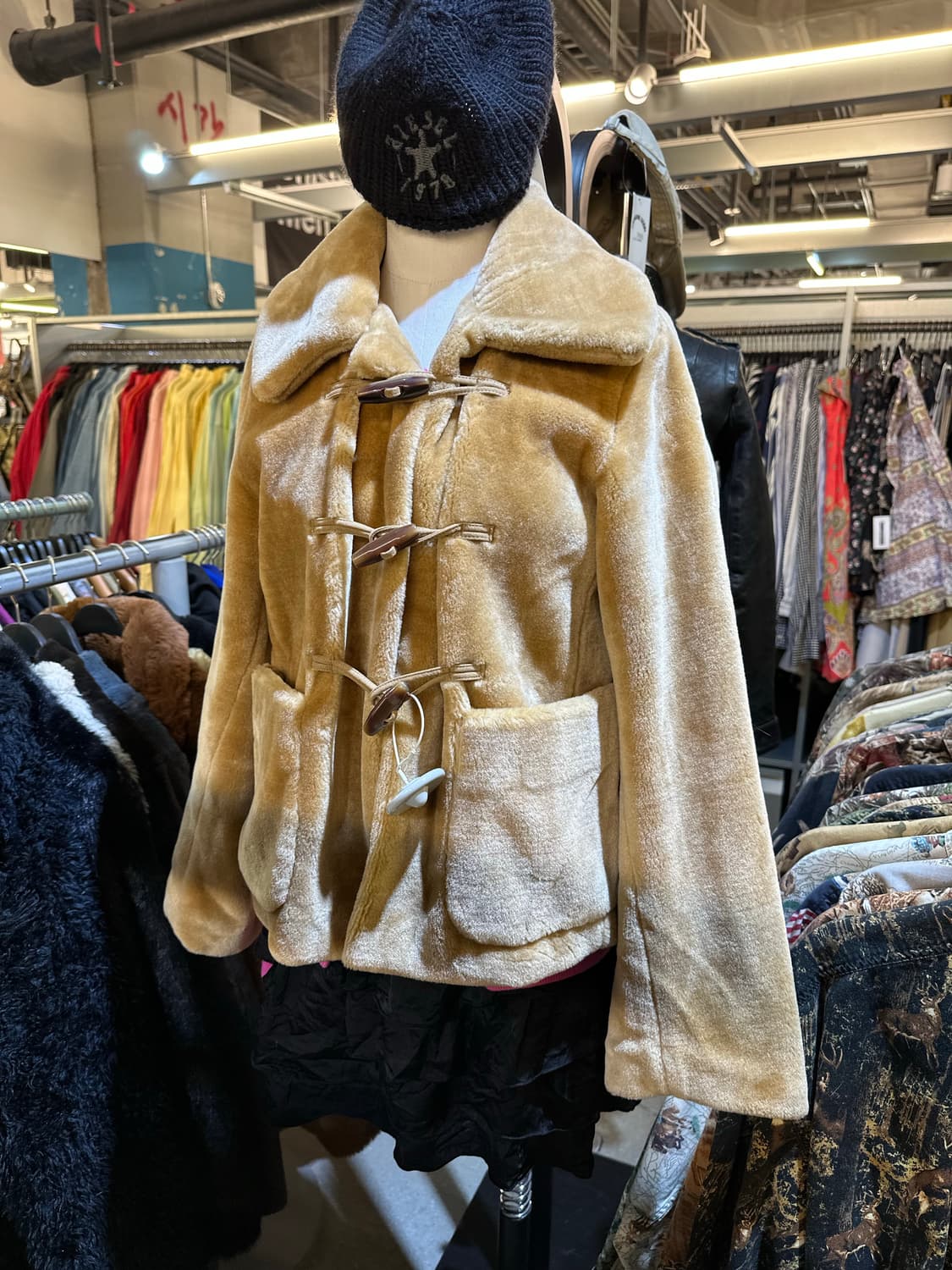 VINTAGE 빈티지 베이지 떡볶이코트💯 상품이미지1