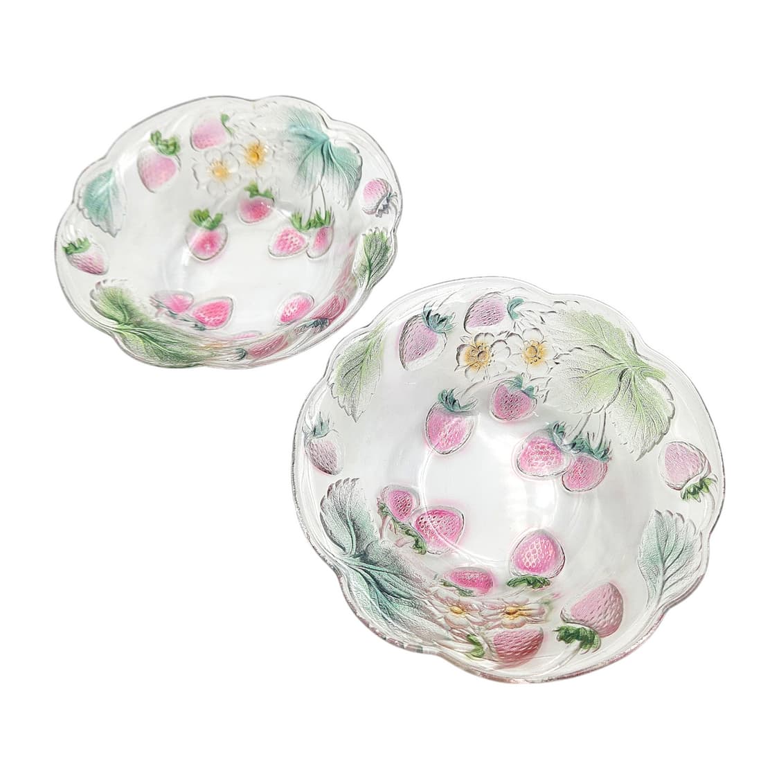 90s 소가 컬러 딸기밭 러플 유리볼 상품이미지7