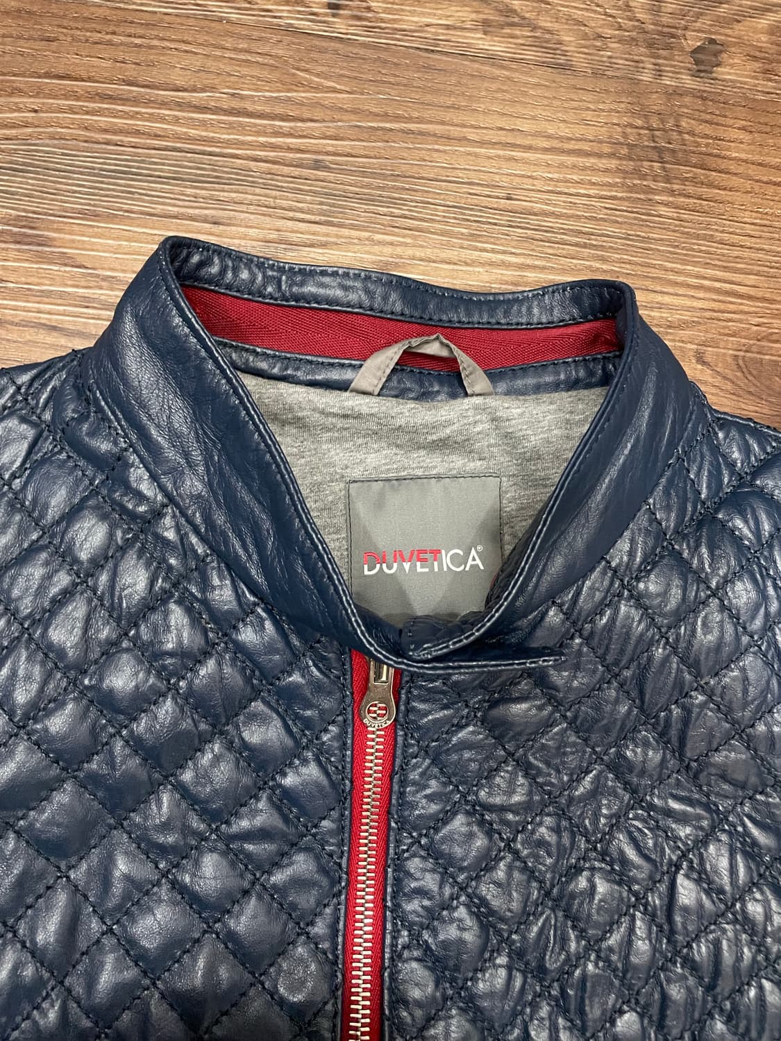 듀베티카 Duvetica 이태리 양가죽 퀼팅 다운 자켓 네이비 48 상품이미지2