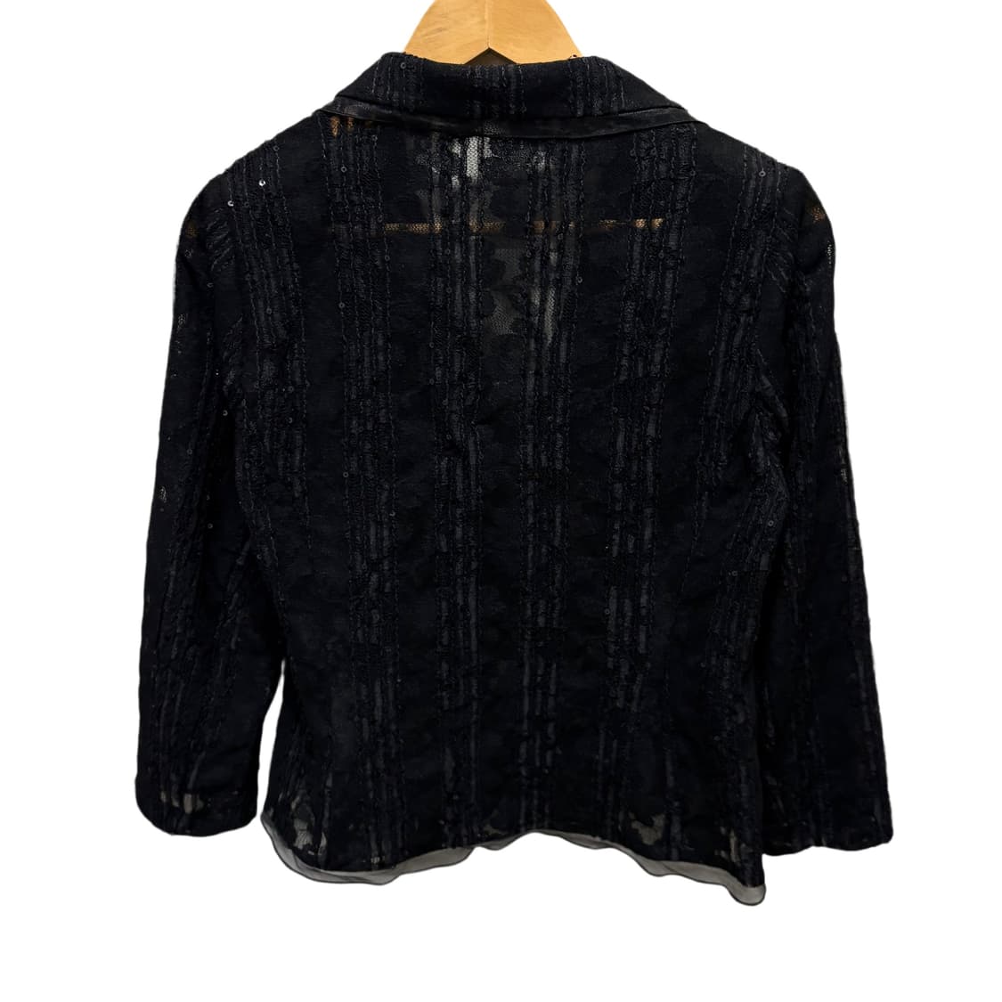 빈티지 고스로이 스팽글 블랙 시스루 레이스 자켓 상품이미지6