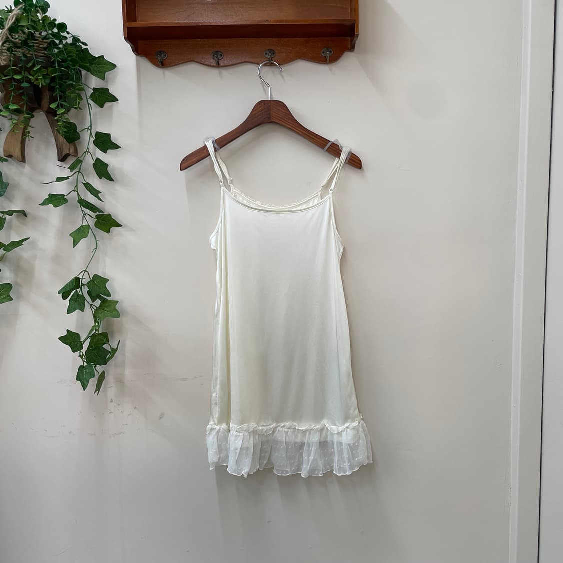 화이트 레이스 도트쉬폰 슬립 원피스 엔젤 페어리 히메갸루 상품이미지4