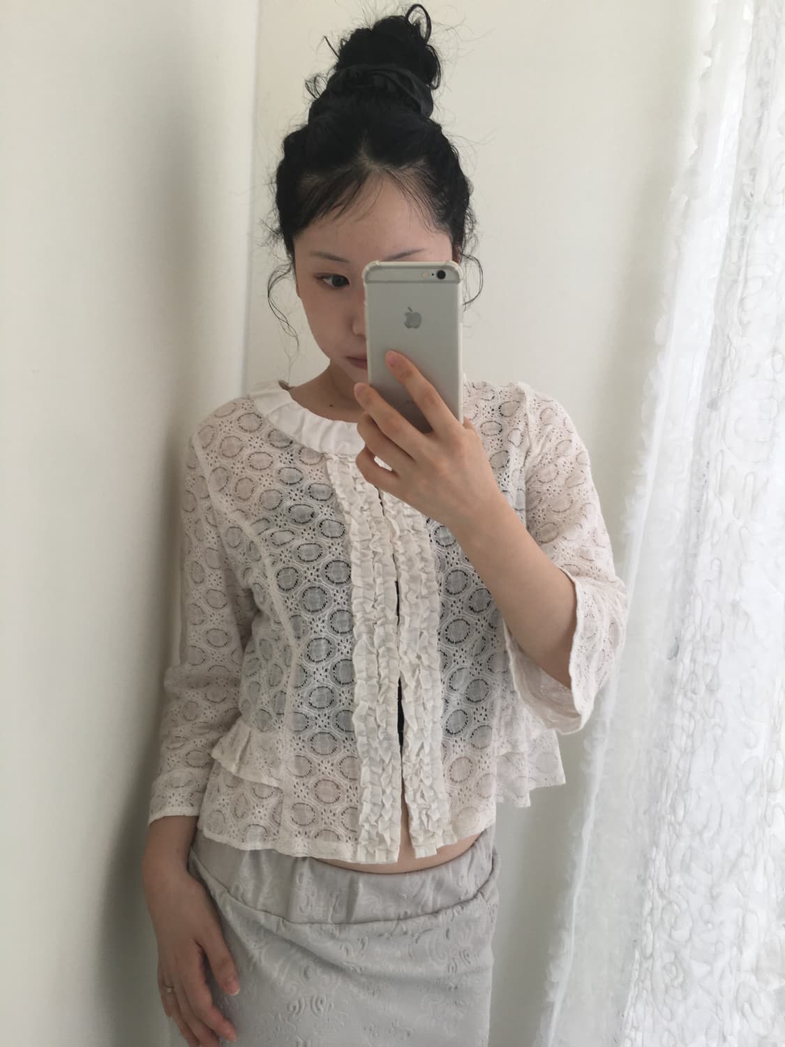 eyelet cotton blouse 상품이미지3