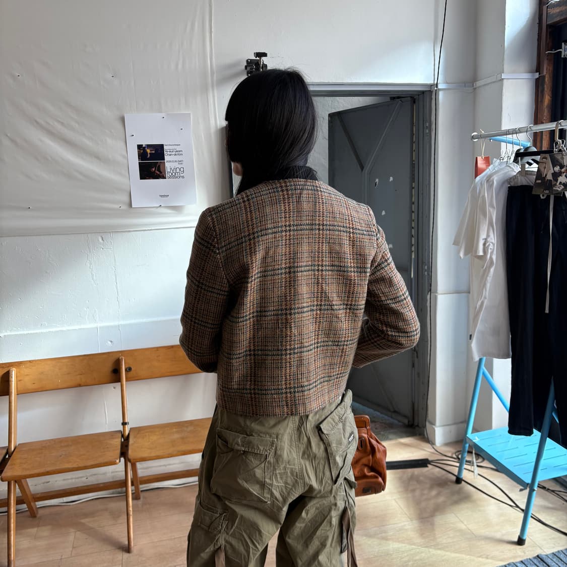 80s 이세이미야케 스포츠 울 트위드 자켓 상품이미지2