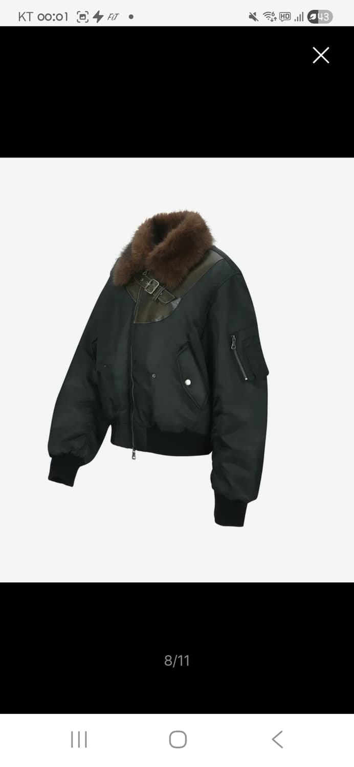 [교환] 앤더슨벨 퍼 봄버자켓 카키<->블랙 상품이미지3