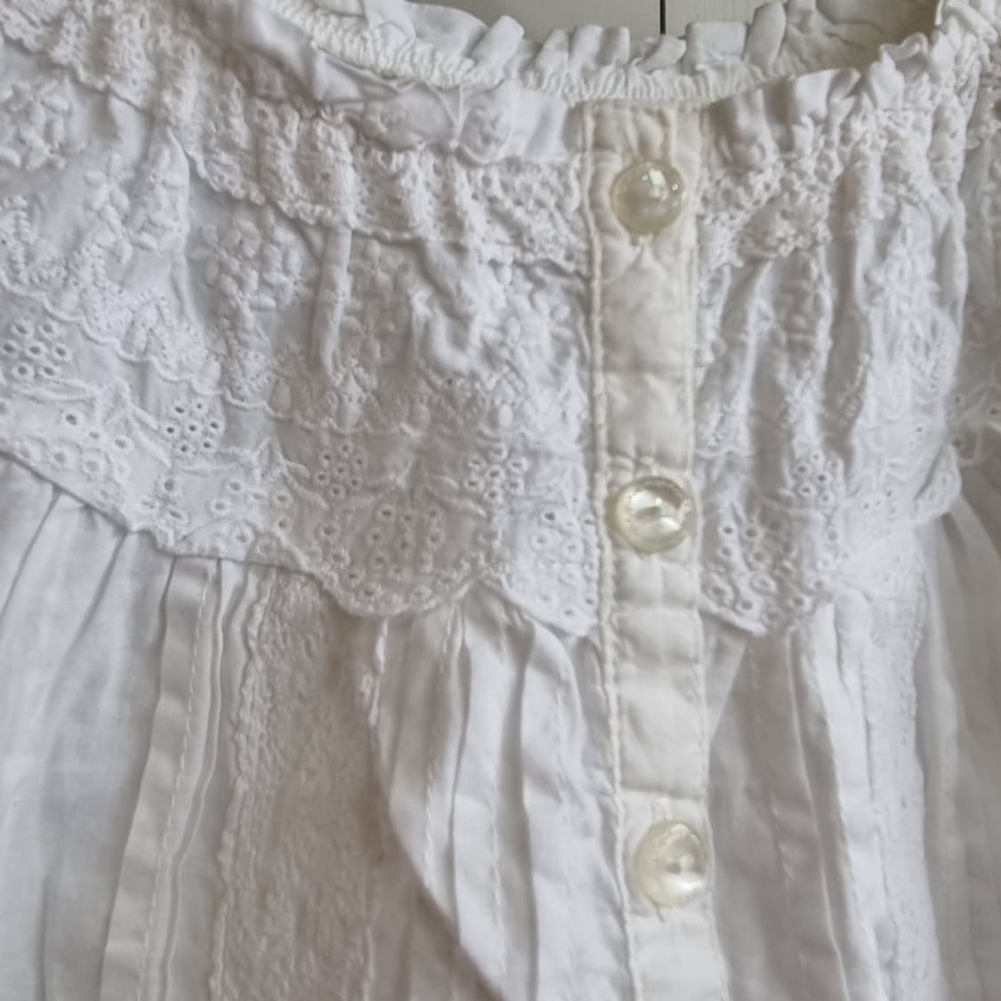 코튼 레이스 오프숄더 2WAY 블라우스 상품이미지5