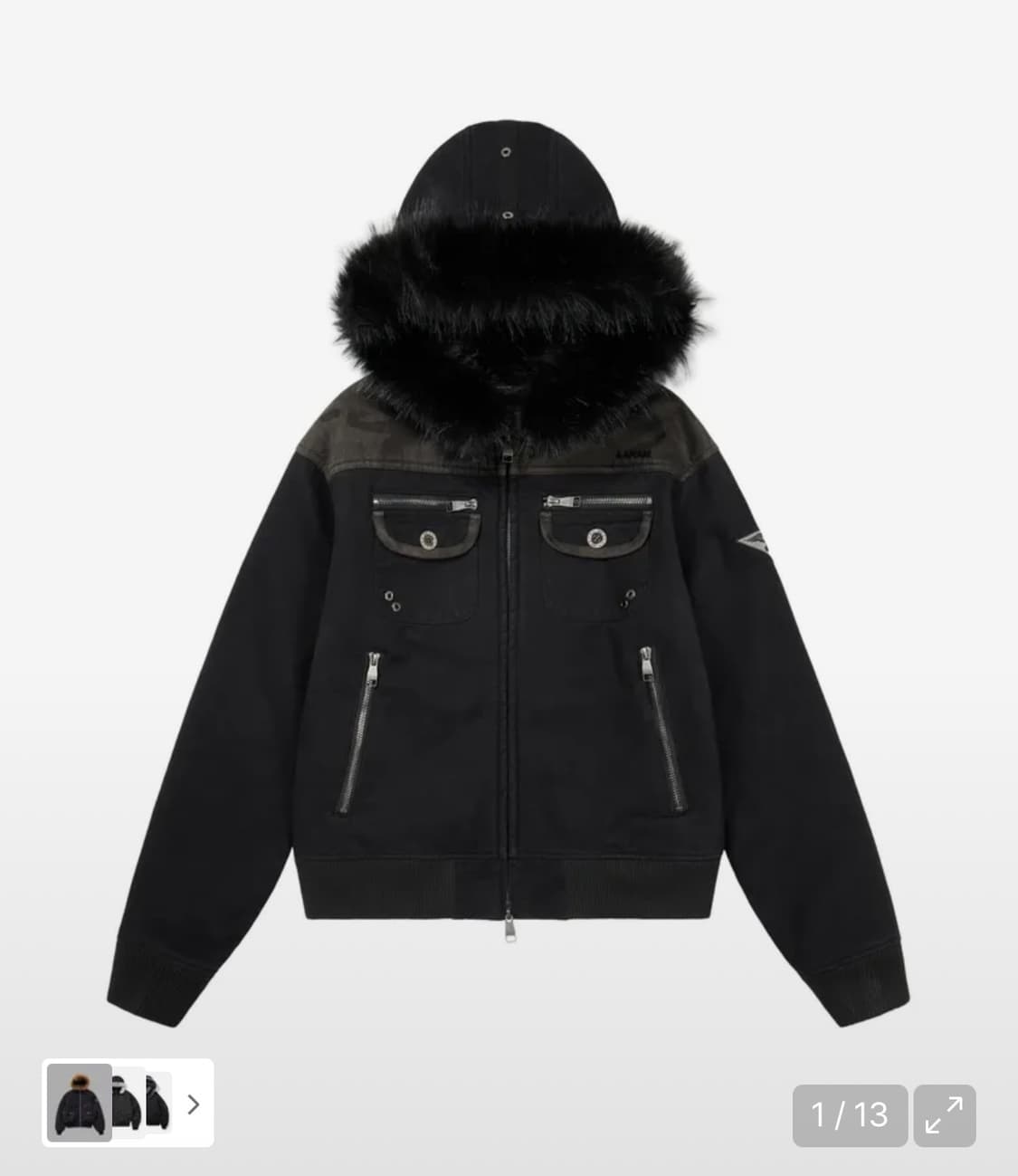 아캄 카모 퍼 자켓 2size 구해요 상품이미지1