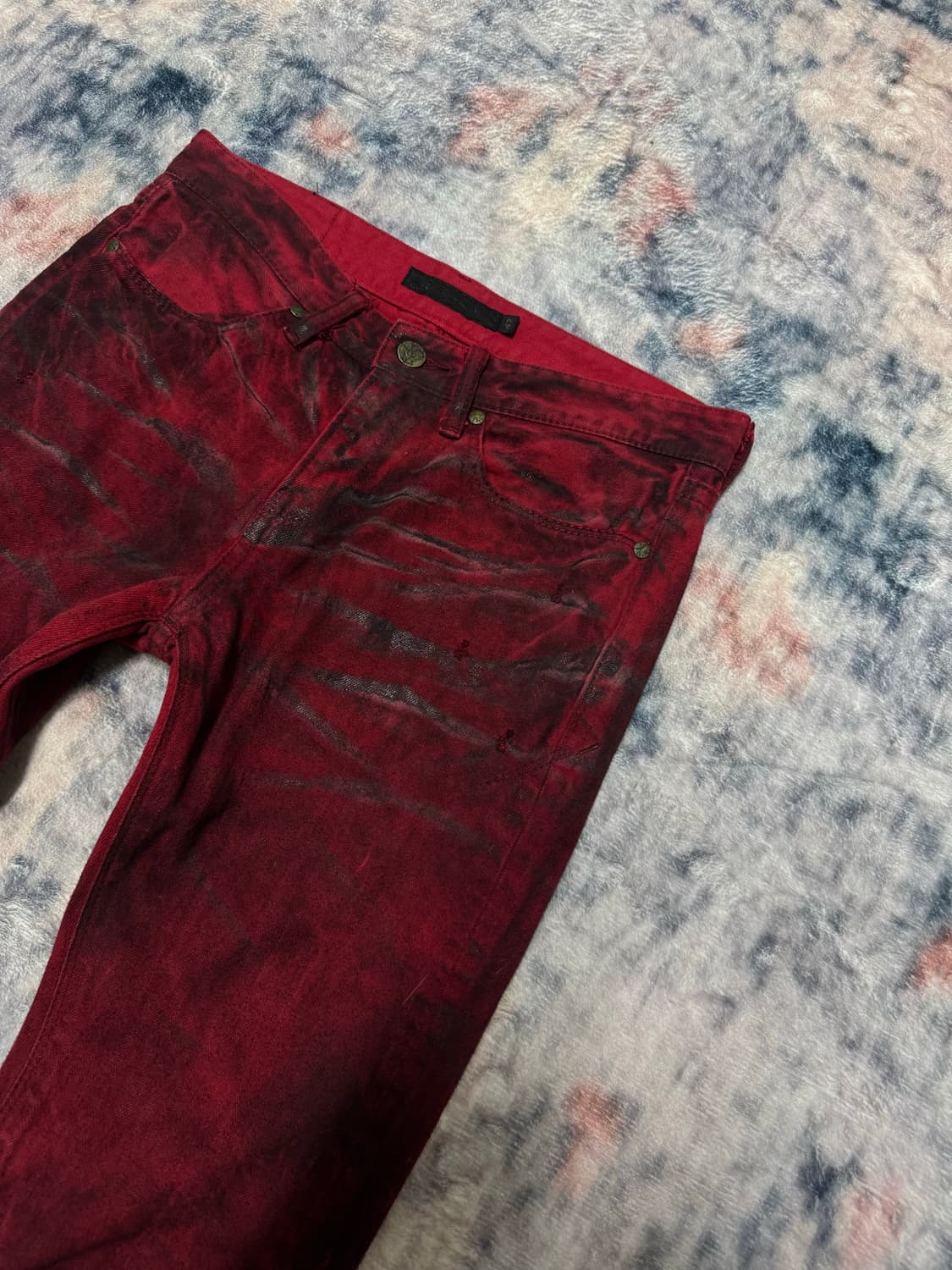 Fuga 00s archive red coating flare denim 상품이미지4