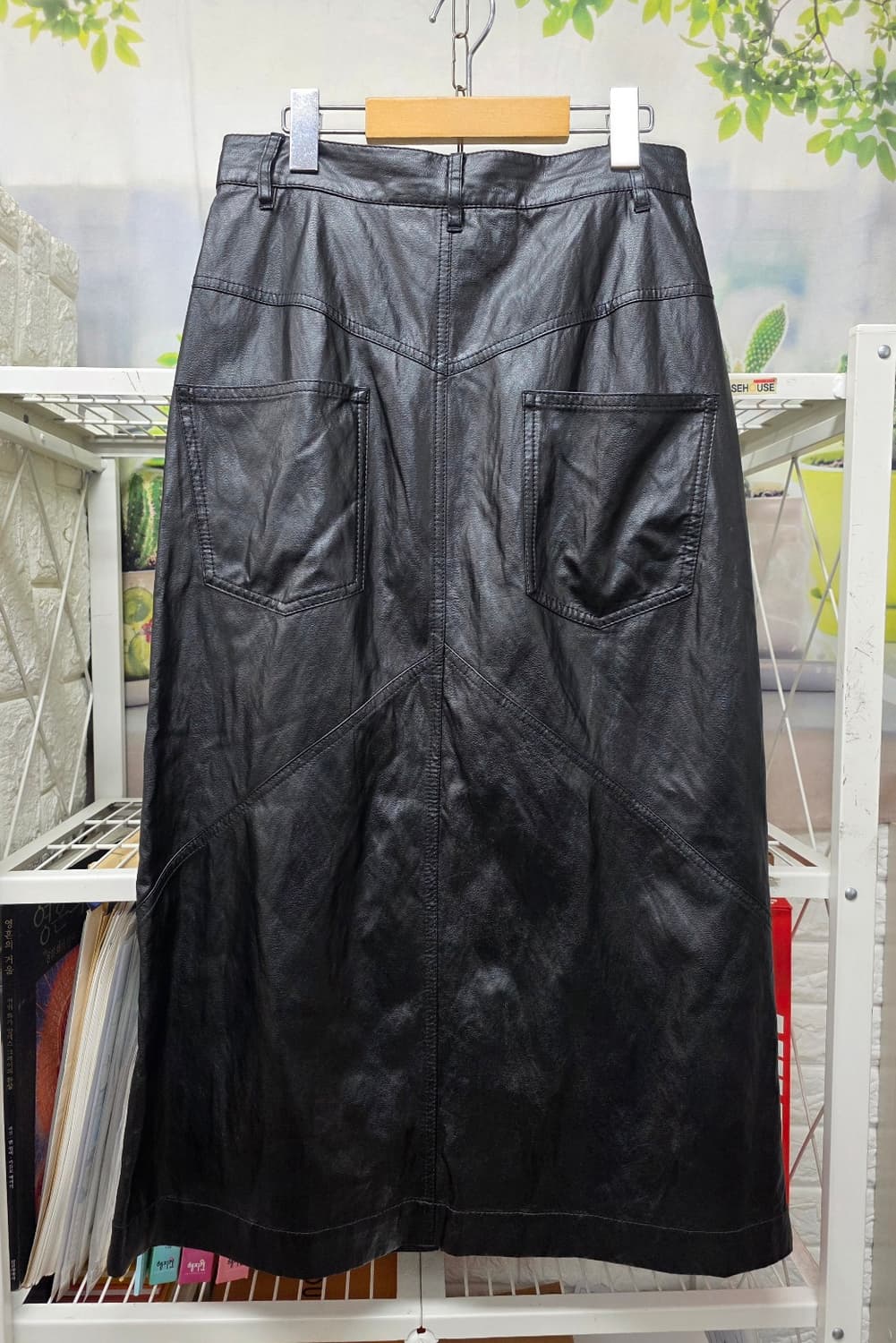 이자벨마랑 롱스커트 여성치마 28 세실리아 페이커 레더 WM19 상품이미지2