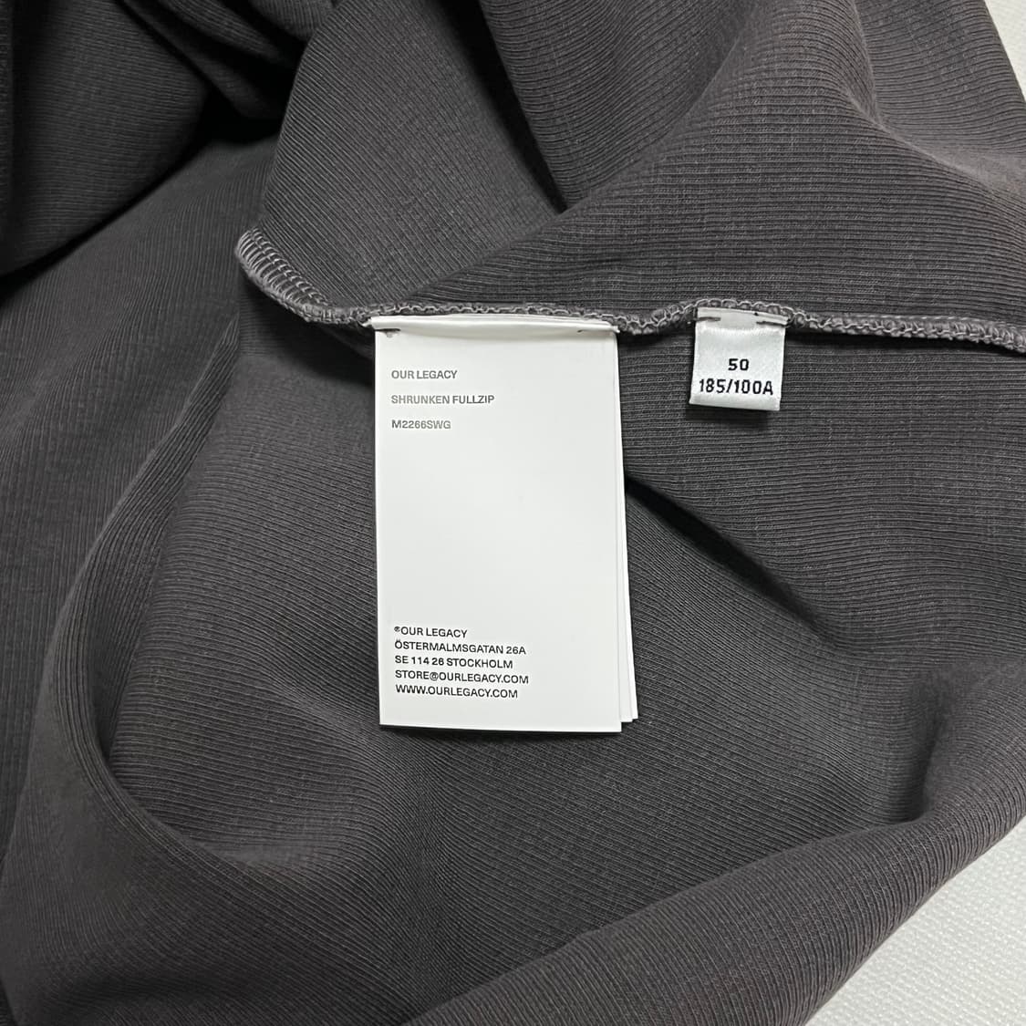 [50]아워레가시 26ss 슈렁큰 집업/그레이 상품이미지3