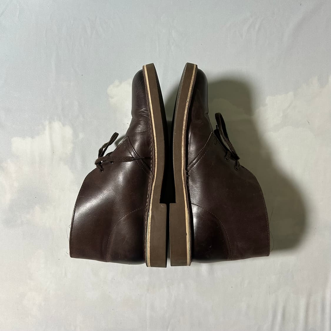 Clarks chukka leather boots brown 상품이미지3
