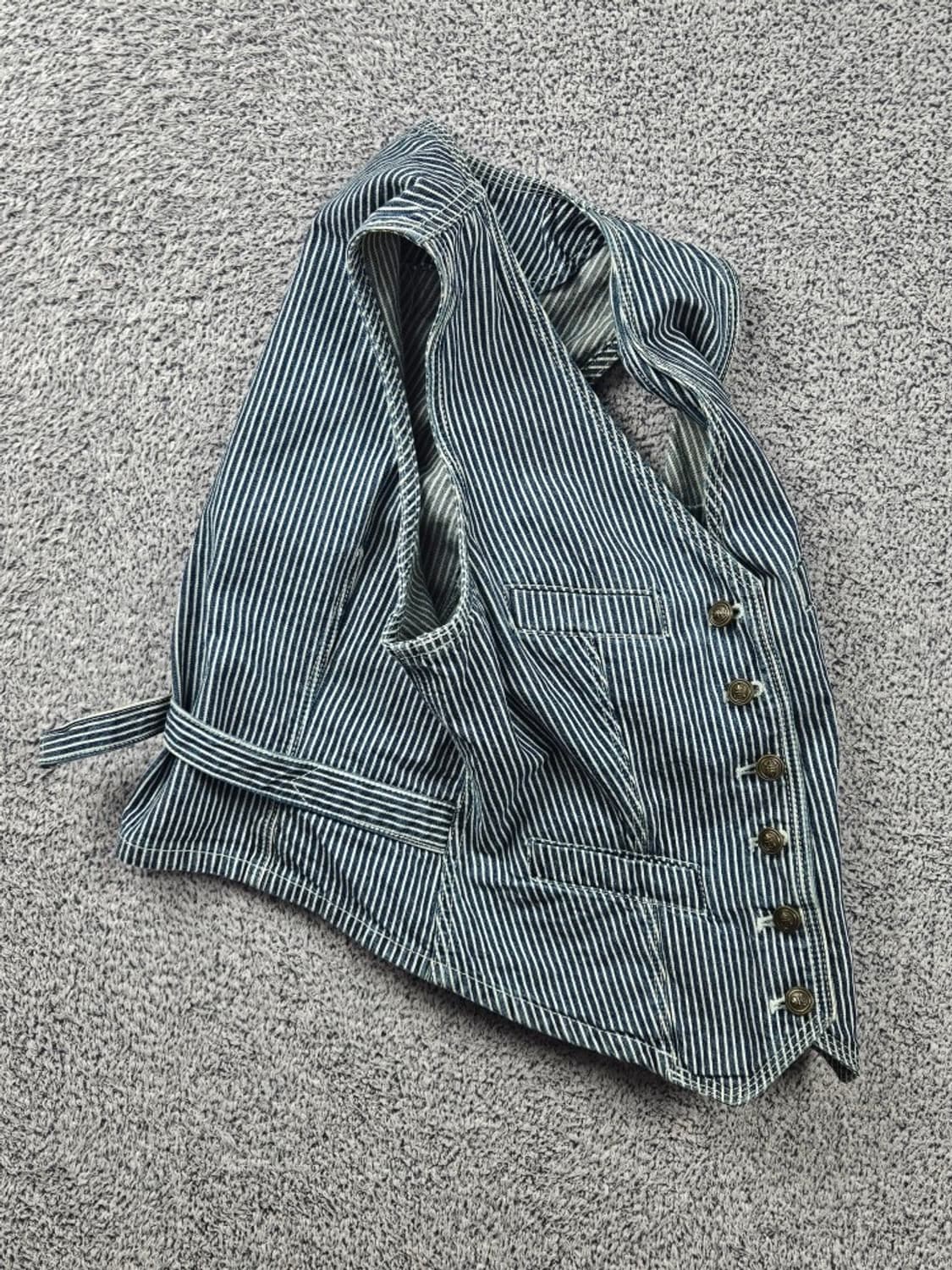 LRL 랄프 로렌 스트라이프 피스 업 코튼 베스트 ( M )/ 11097 상품이미지3