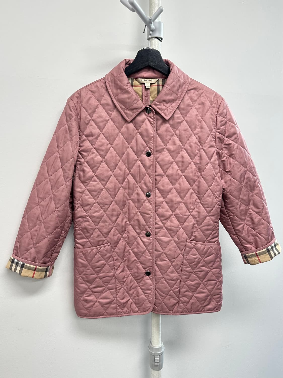 버버리 체크 디테일 퀼팅 자켓 상품이미지1