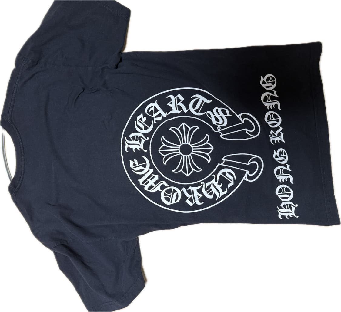 (L) 크롬하츠 홀스슈 로고 티셔츠 블랙 - 홍콩 상품이미지2