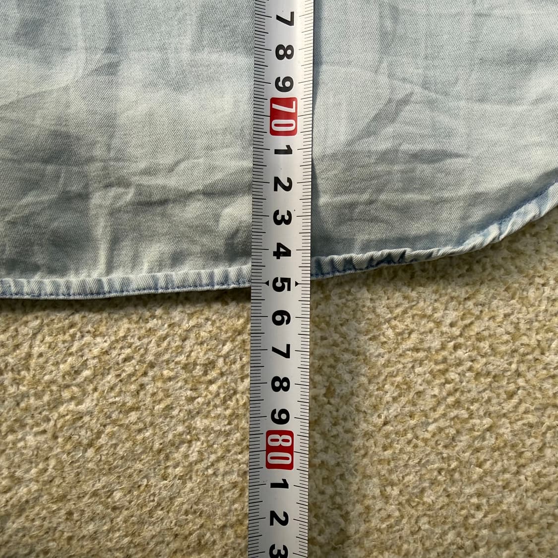 L 유니클로 라이트 블루 셔츠 0223T 상품이미지6