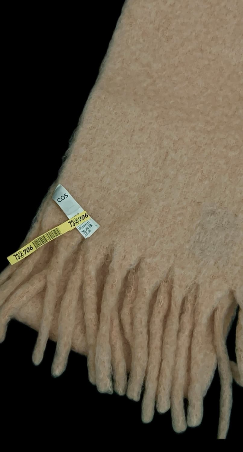 코스 프린지 브러쉬드 모헤어 머플러 애프리콧 상품이미지3