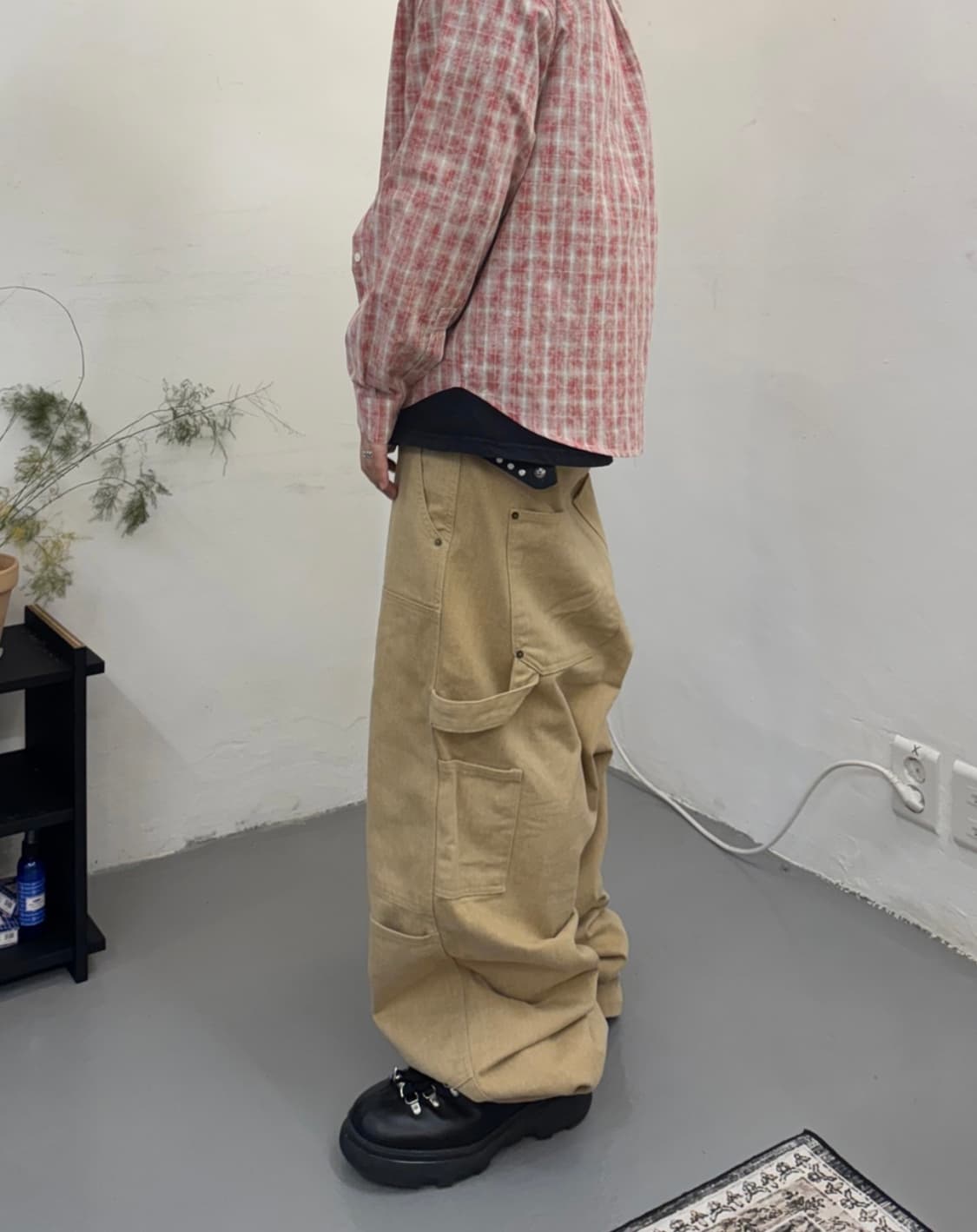 [2] 아오이로 크롭 체크 셔츠 베리 파르페 상품이미지2