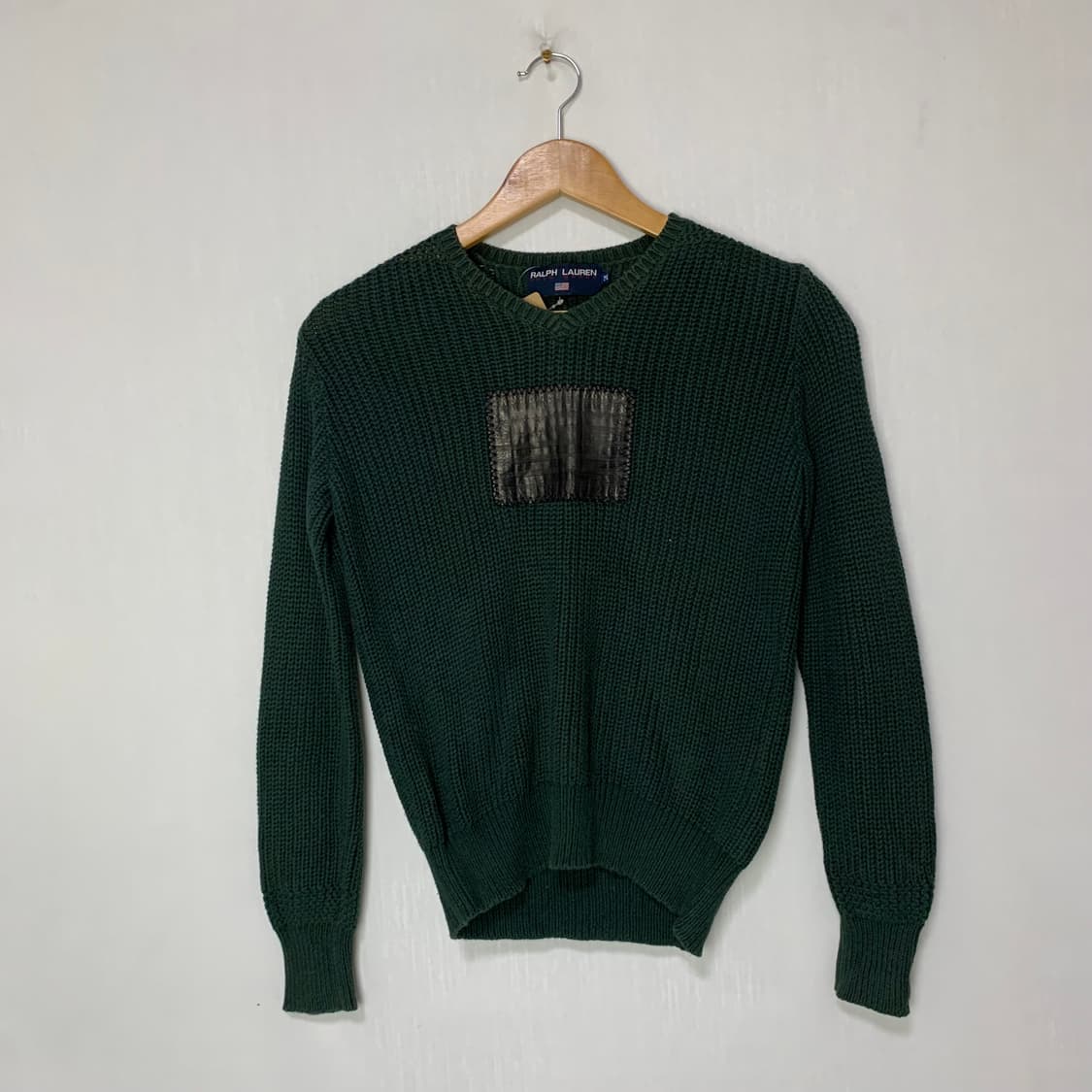 폴로 스포츠 랄프로렌 그린 니트 패치 포인트 빈티지 스웨터 여성 M 상품이미지1