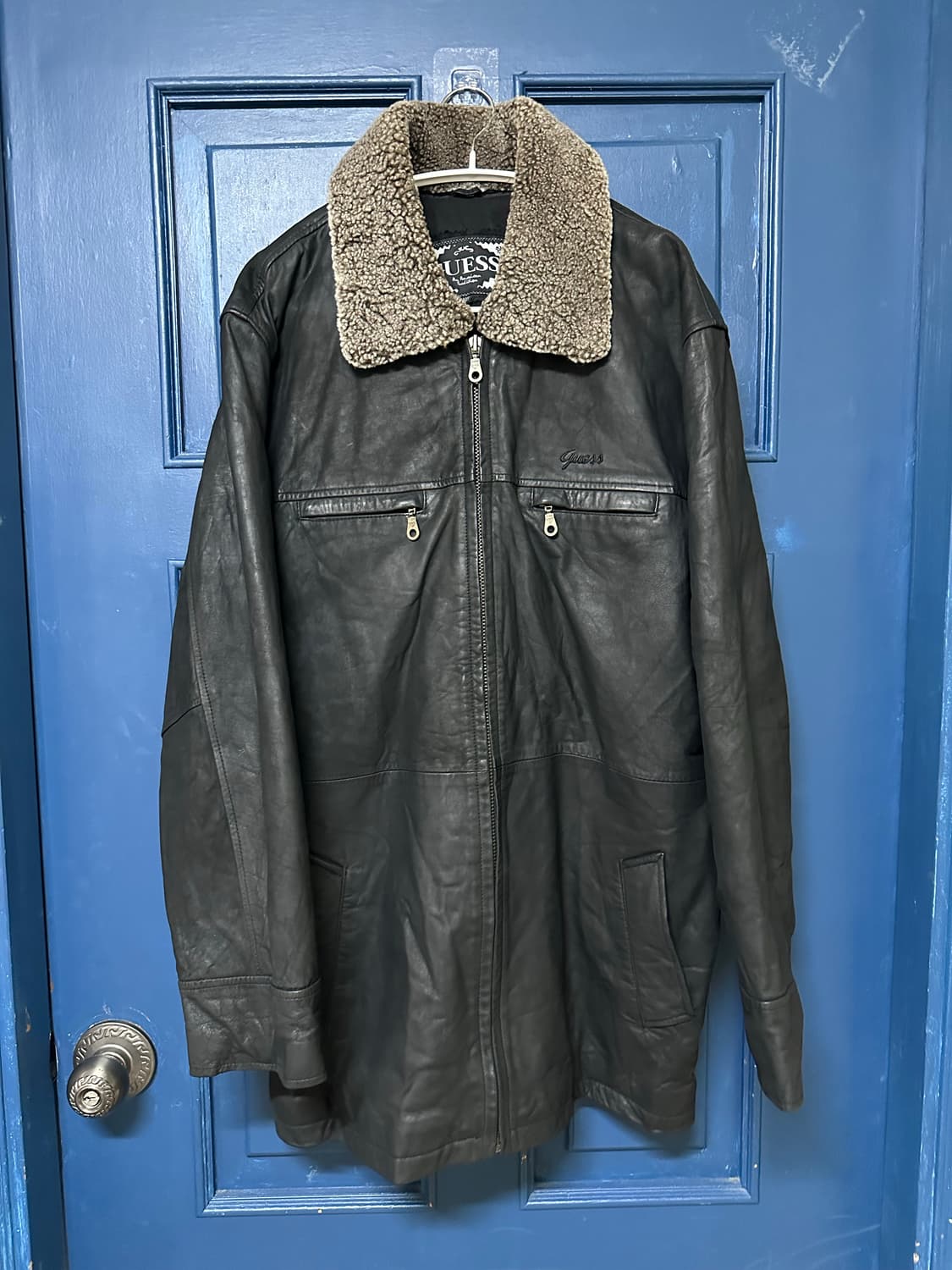 GUESS 양가죽자켓 105사이즈 L사이즈 상품이미지1