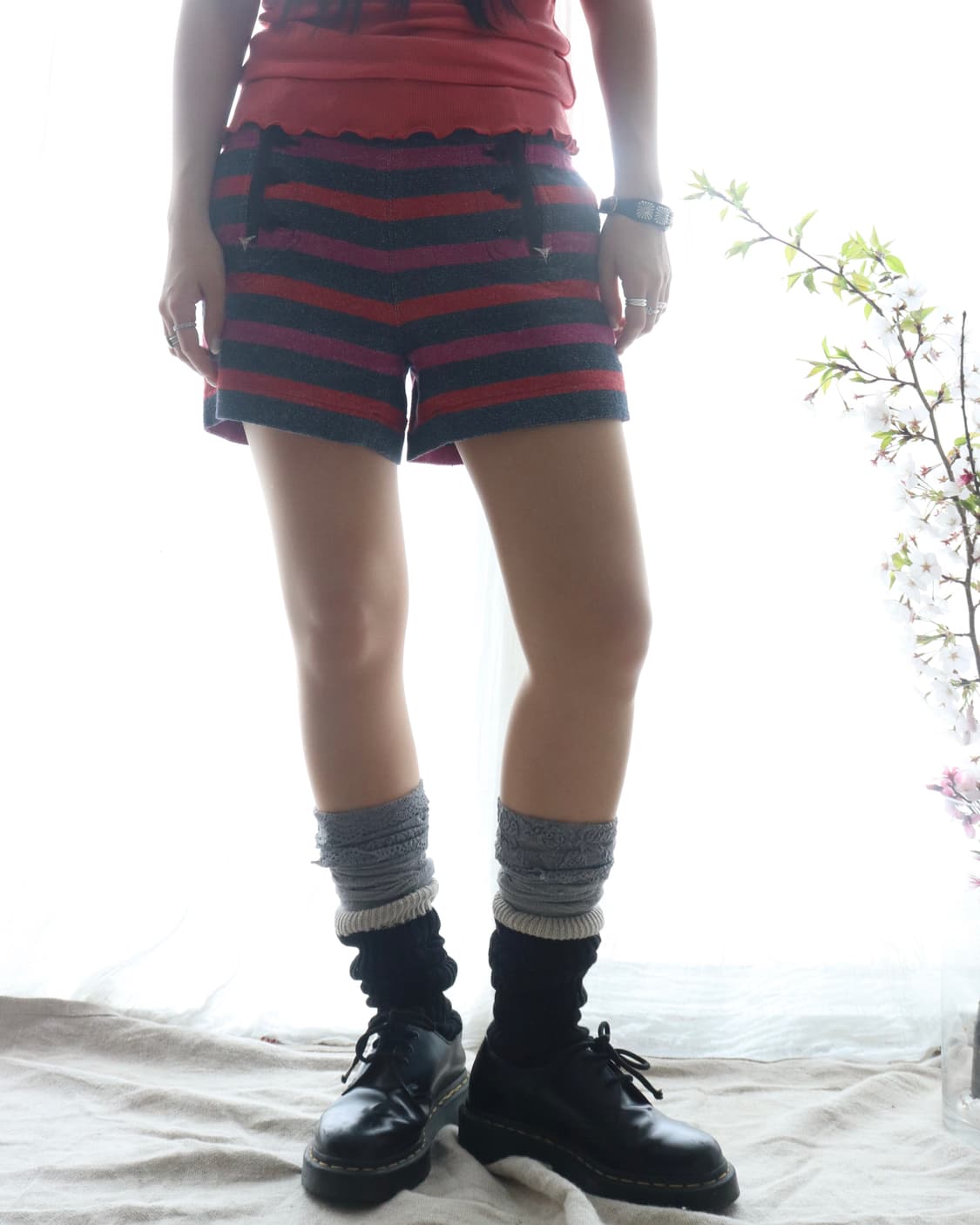 [Sacai Luck] Border Short Pants 상품이미지4