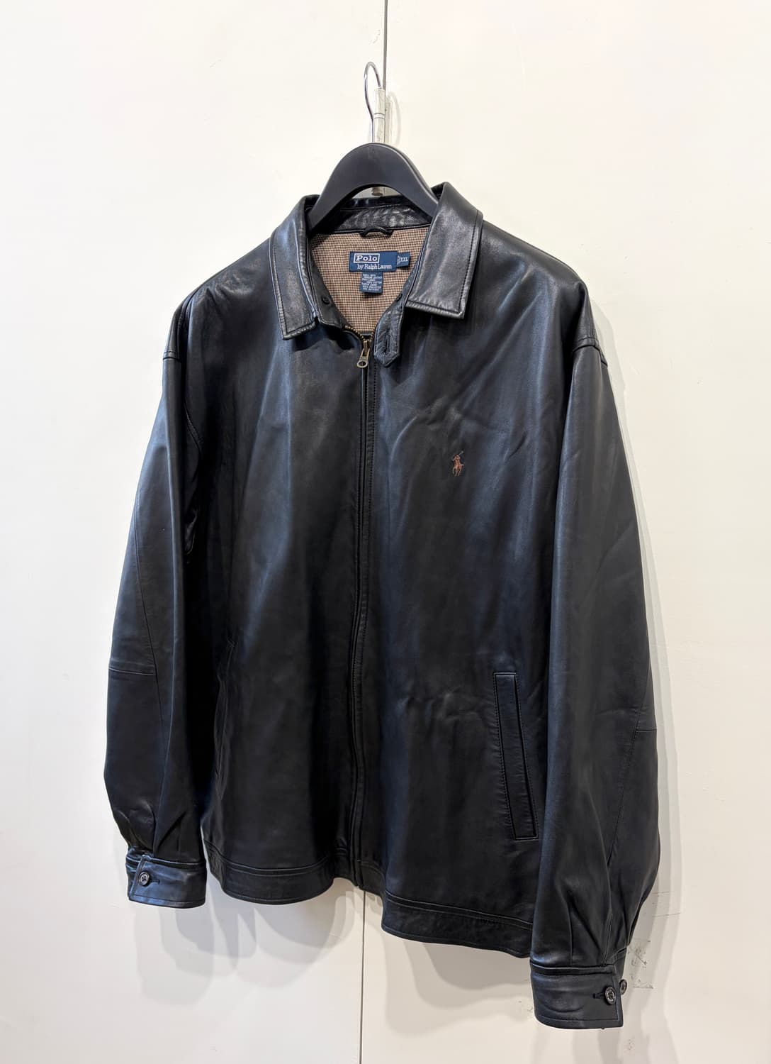 90's 폴로 랄프로렌 맥스웰 램스킨 레더 자켓 상품이미지2