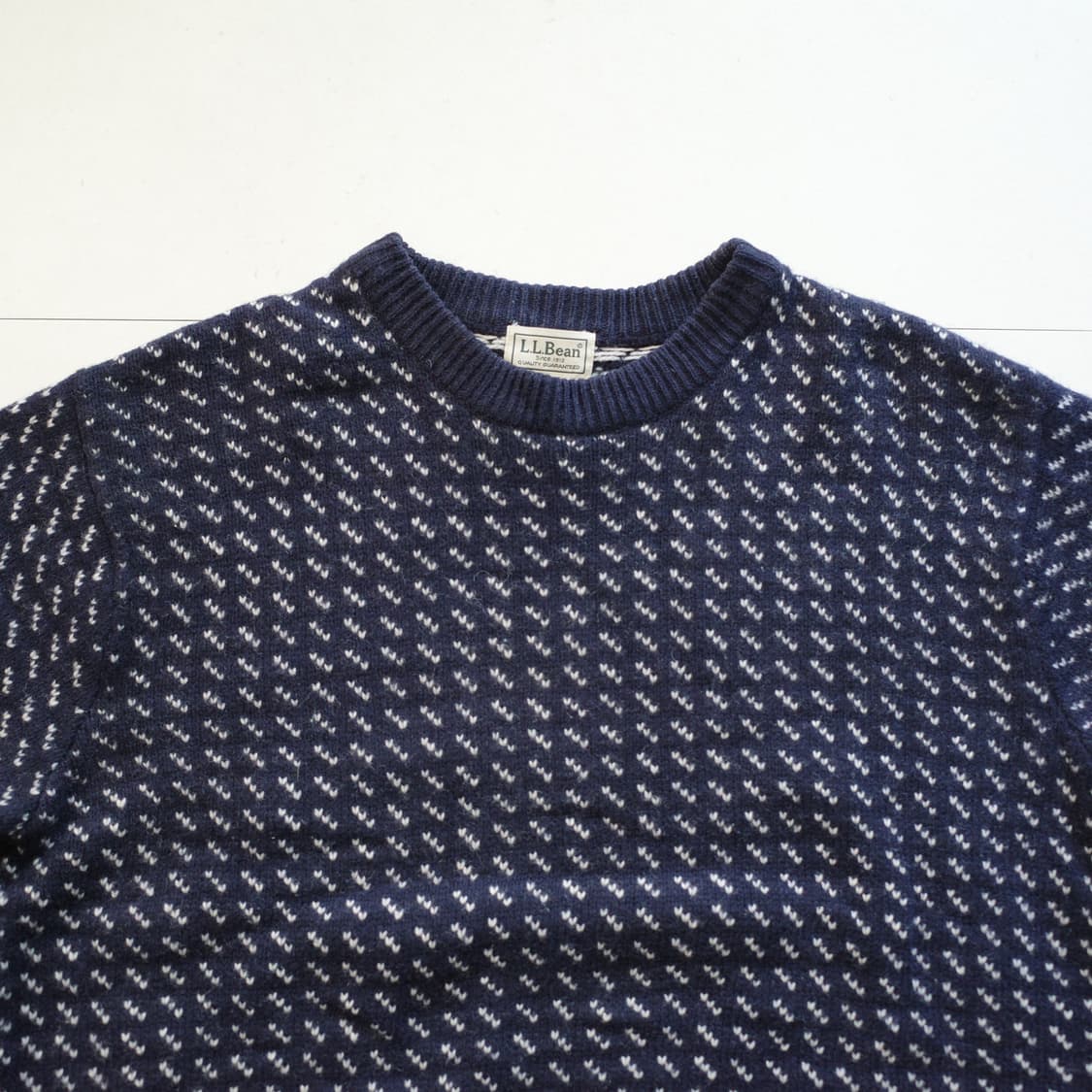 90s 엘엘빈 버드아이 램스울 니트 (M) 상품이미지2